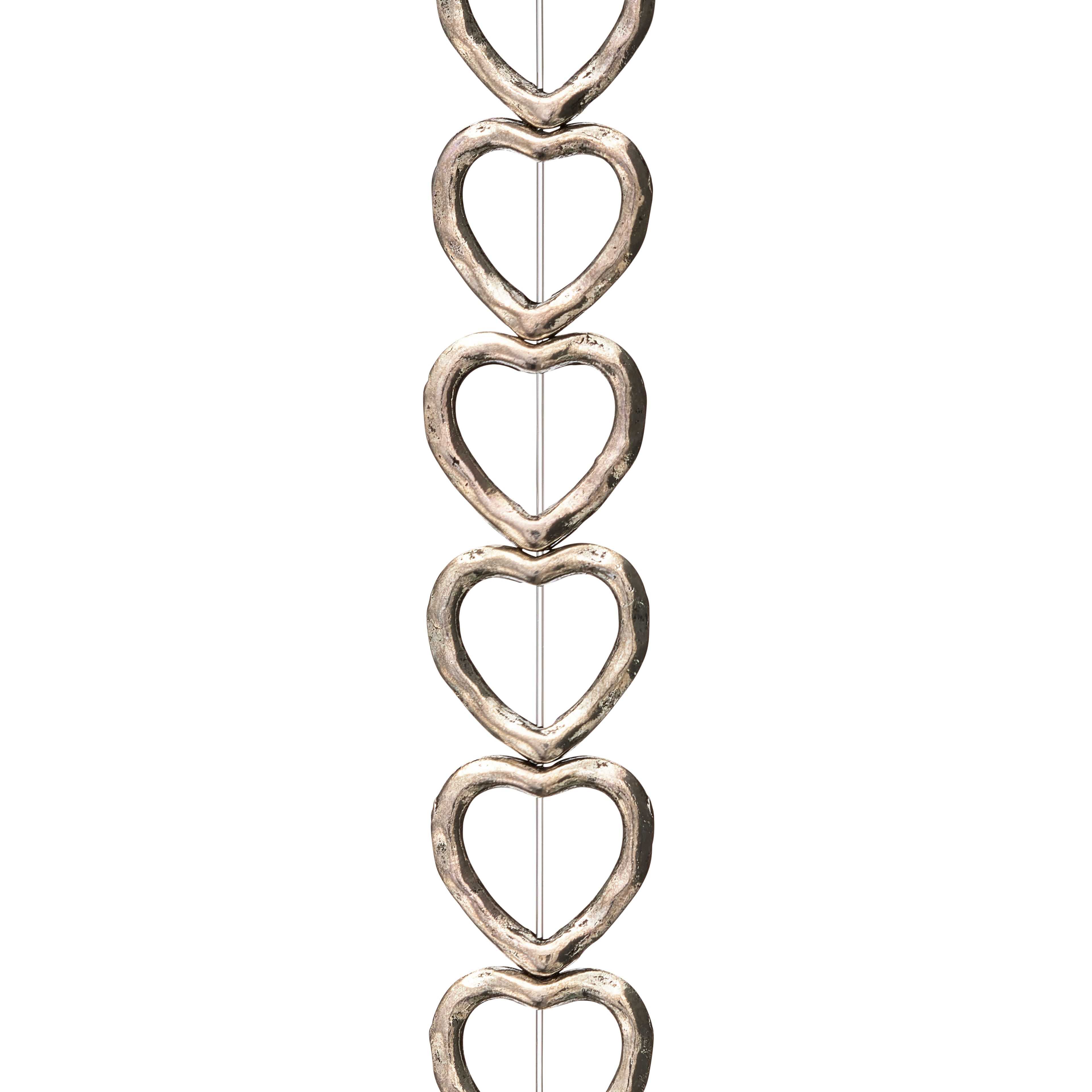 Silver Metal Heart Beads, 10mm by Bead Landing&#x2122;