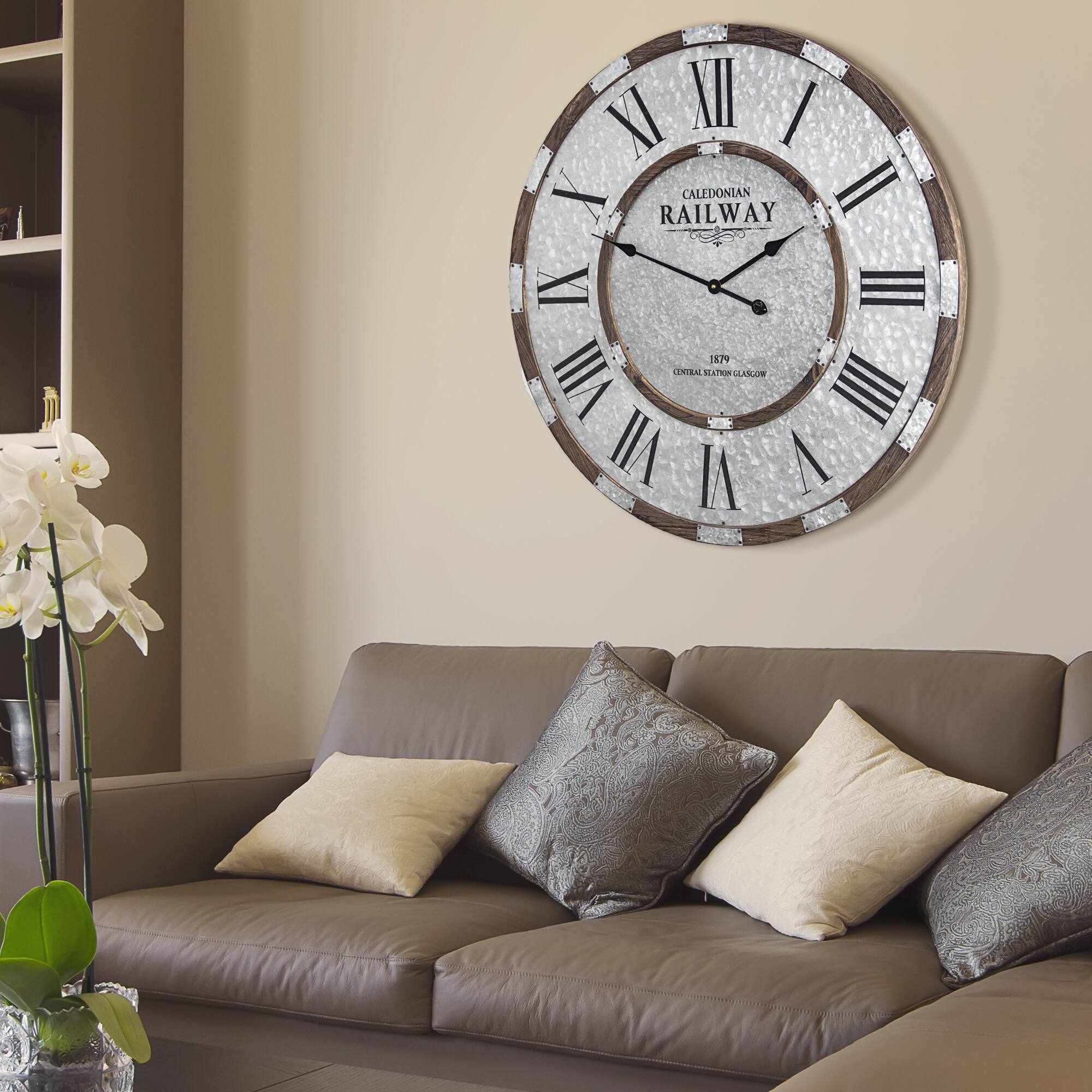 Caledonian Railway Glasgow Oversized Wall Clock 31&#x22;