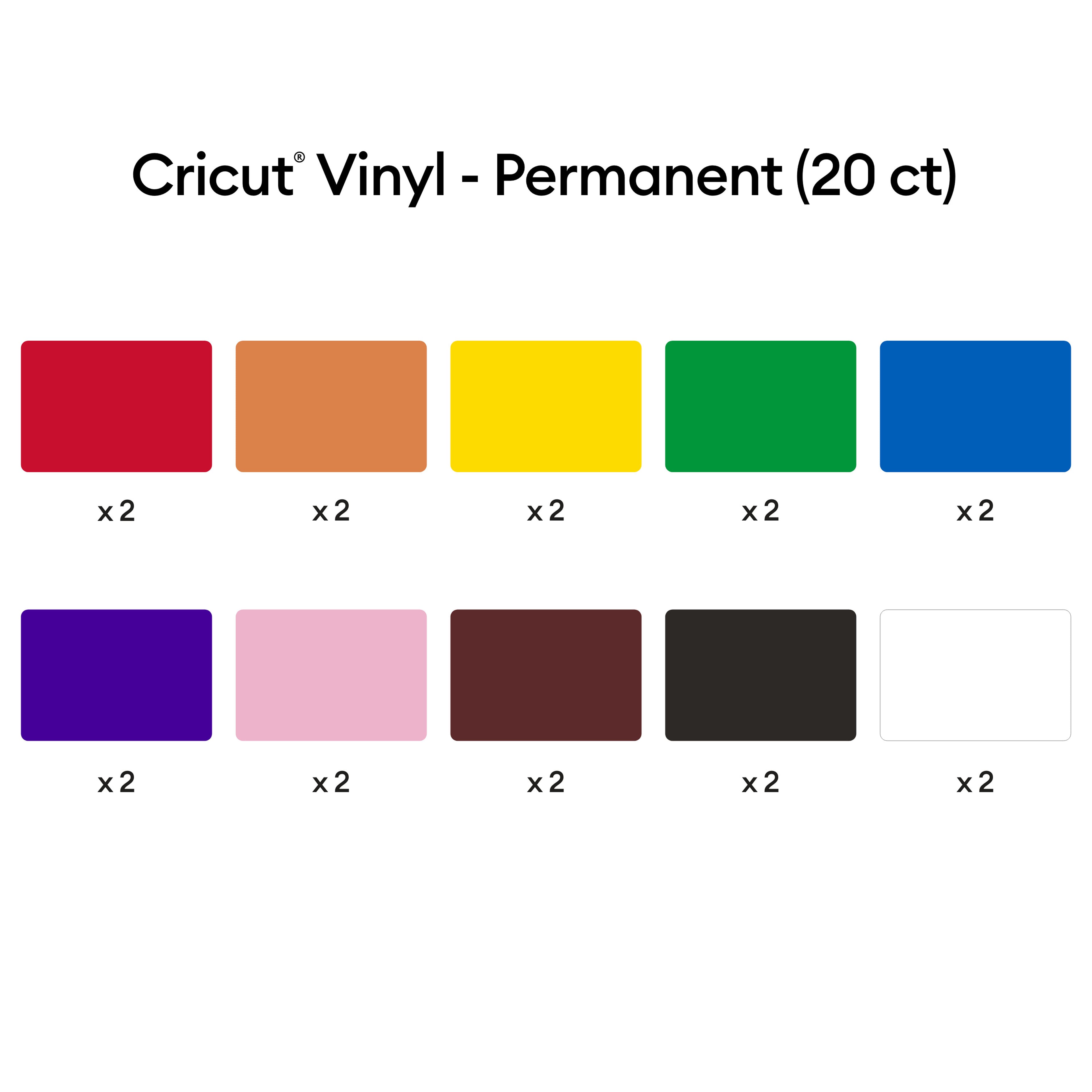 Cricut® Permanent Vinyl, Rainbow Sampler