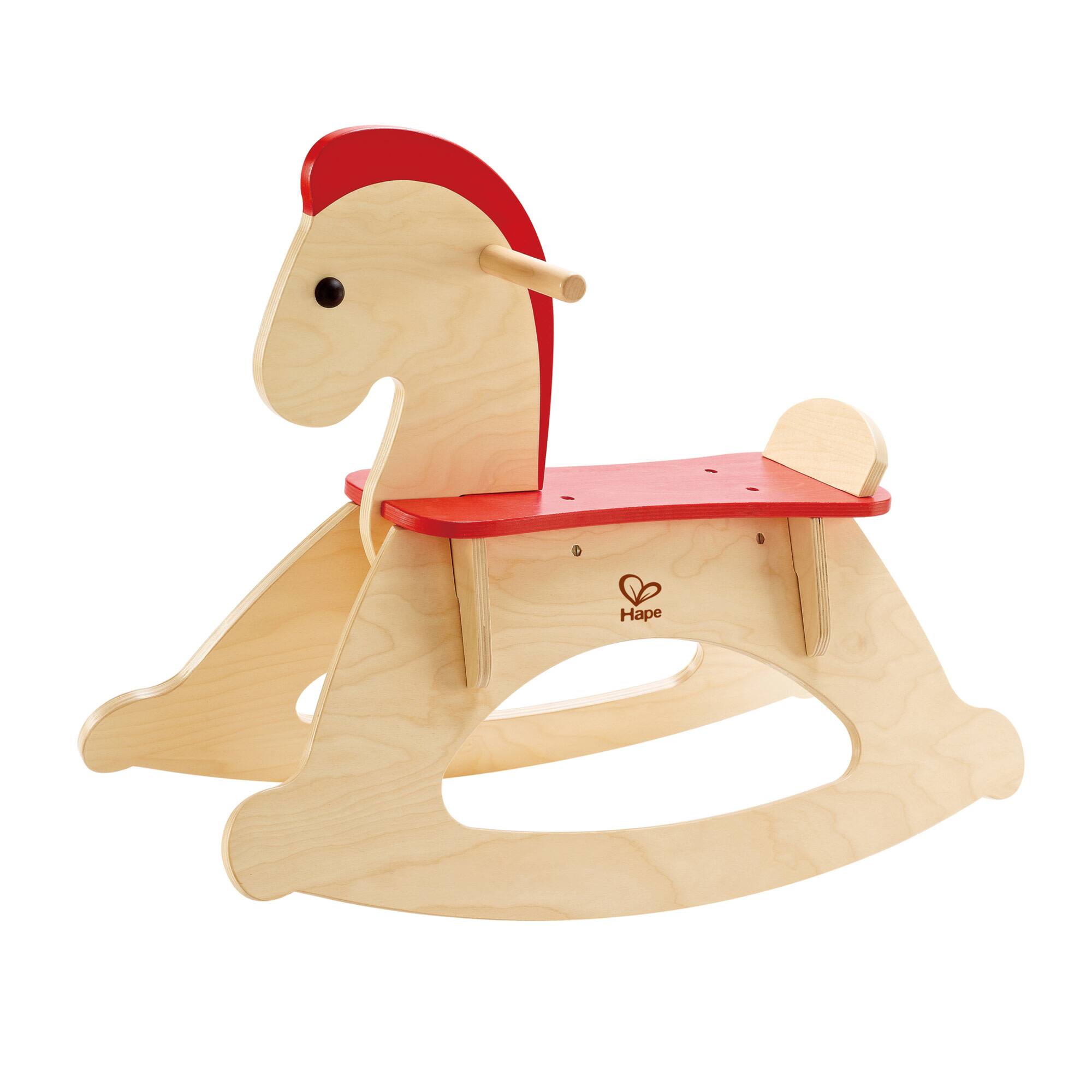 Hape Rock &#x26; Ride Beige Wooden Rocking Horse