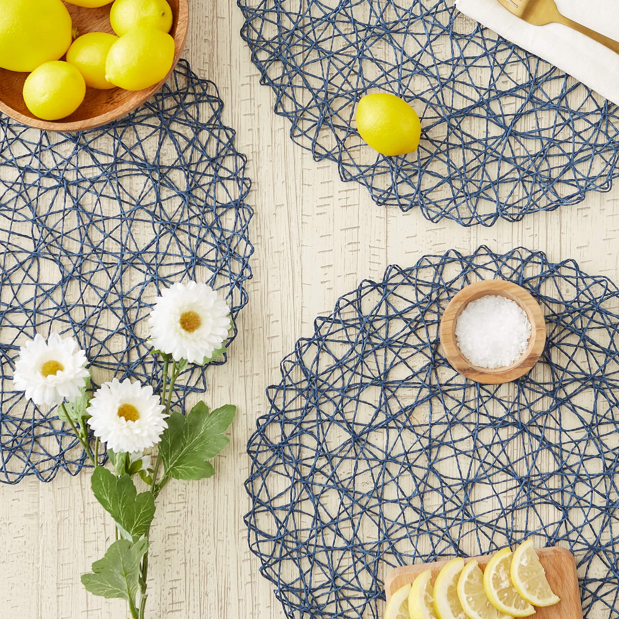 DII&#xAE; Woven Paper Round Placemats, 6ct.