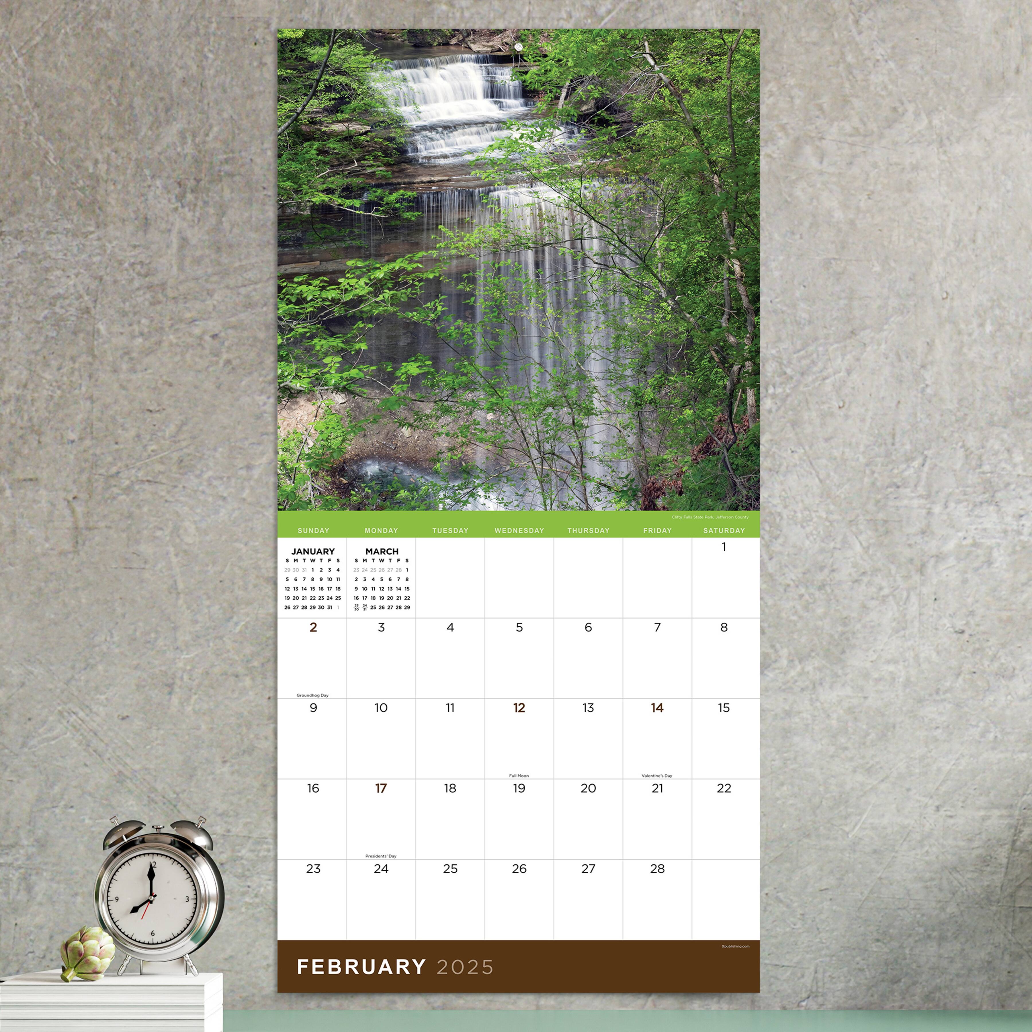 TF Publishing 2025 Indiana Wall Calendar