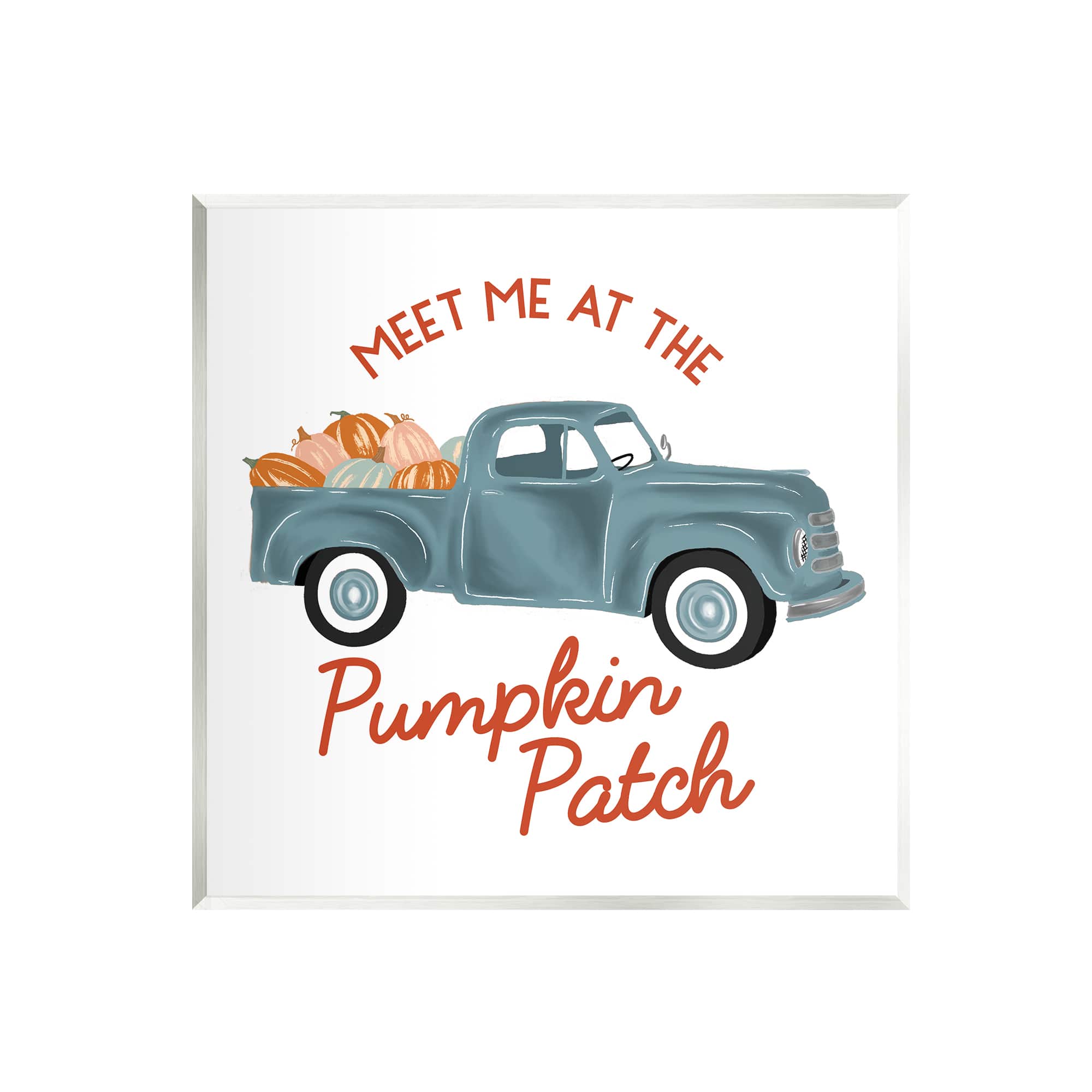 Stupell Industries Seasonal Meet Me Pumpkin Patch Wall Plaque Art