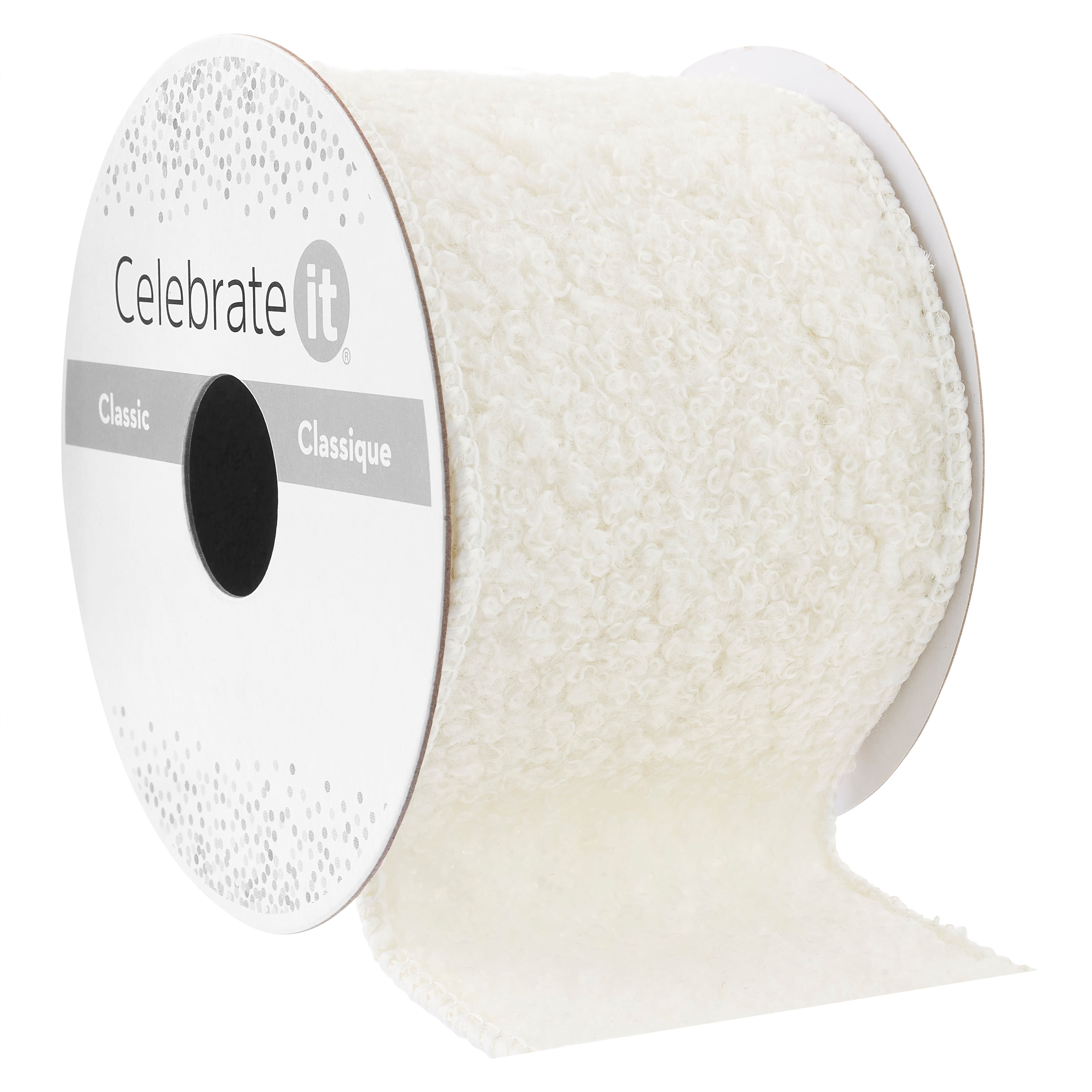 2.5&#x22; x 3yd. Faux Fur Sherpa Wired Ribbon by Celebrate It&#xAE; Classic