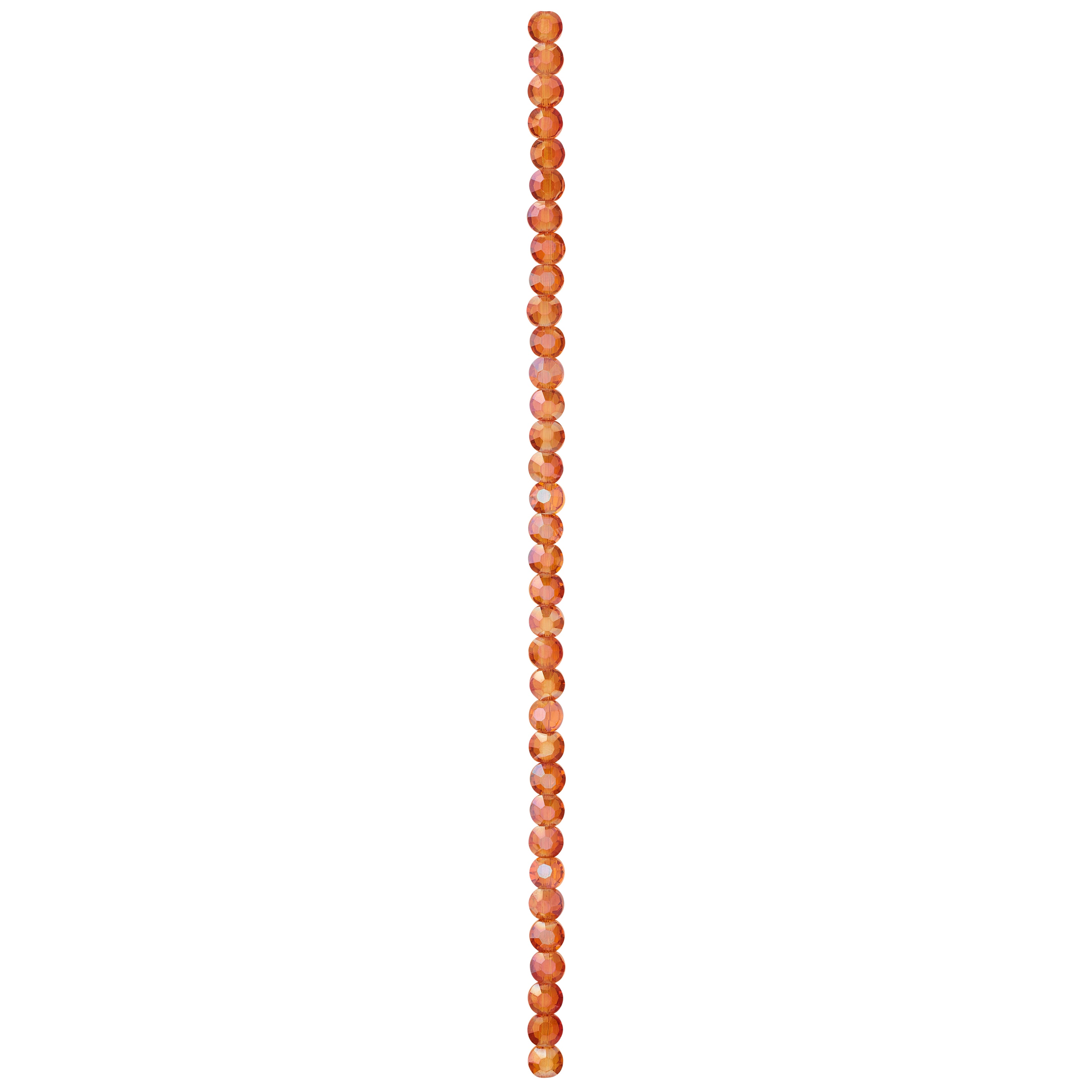 Orange Lentil Glass Beads, 6mm by Bead Landing&#x2122;