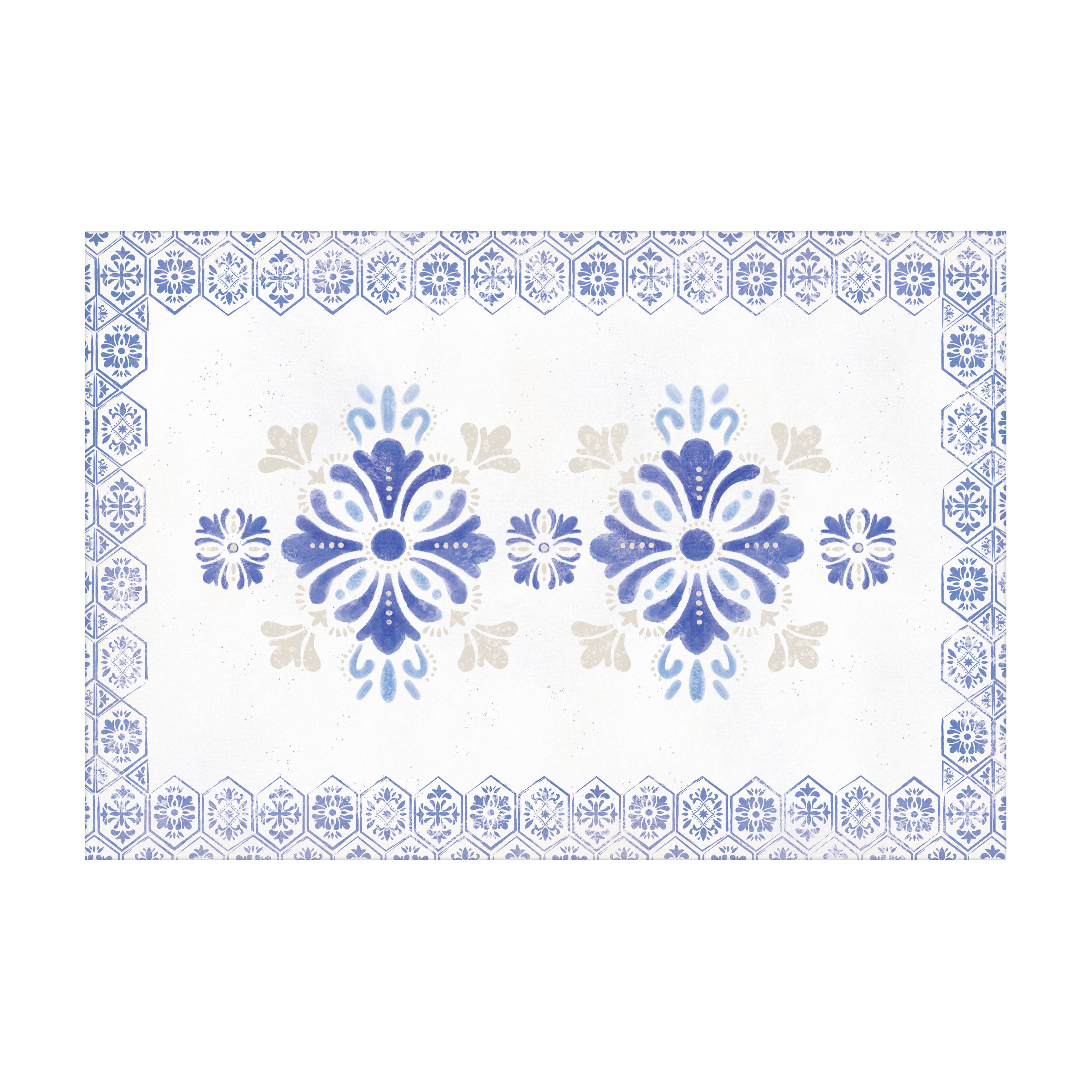 Large Blue Tile Decorative Box with Tab Closure by Ashland® Michaels