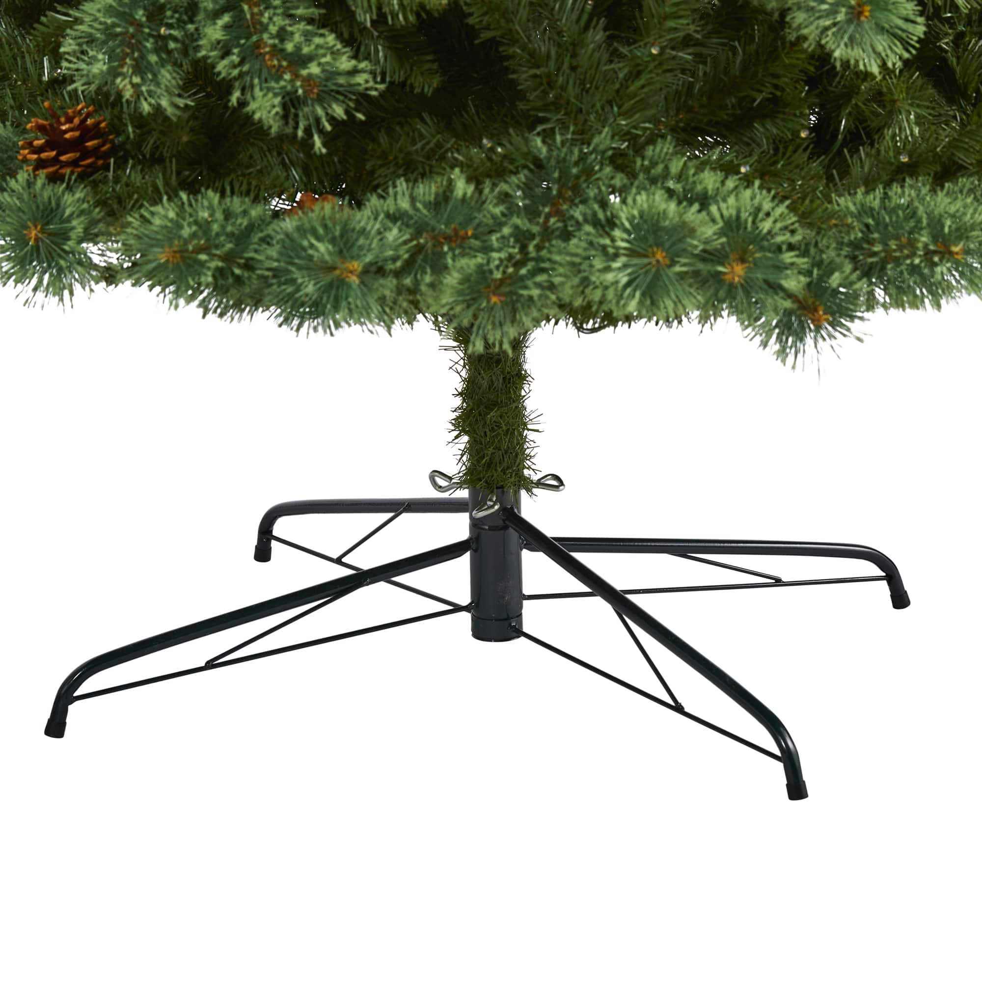 9ft. Pre-Lit White Mountain Pine & Pinecones Artificial Christmas Tree with Clear LED Lights