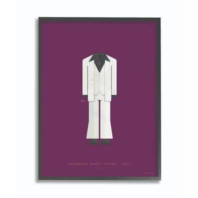 Stupell Industries Saturday Night Fever Minimalist Illustration Black ...