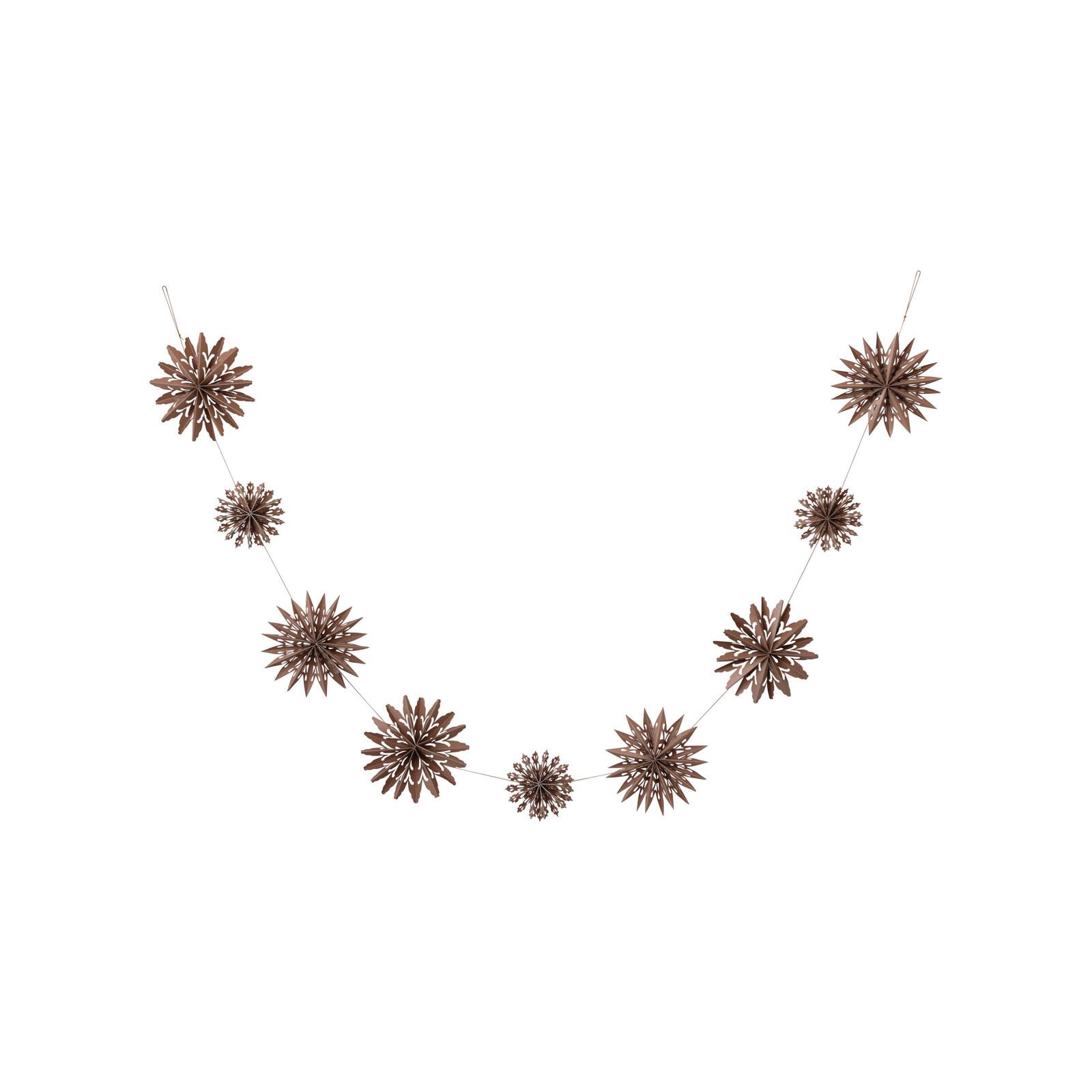 Hello Honey&#xAE; 6ft. Brown Paper Snowflake Garland in Kraft Box