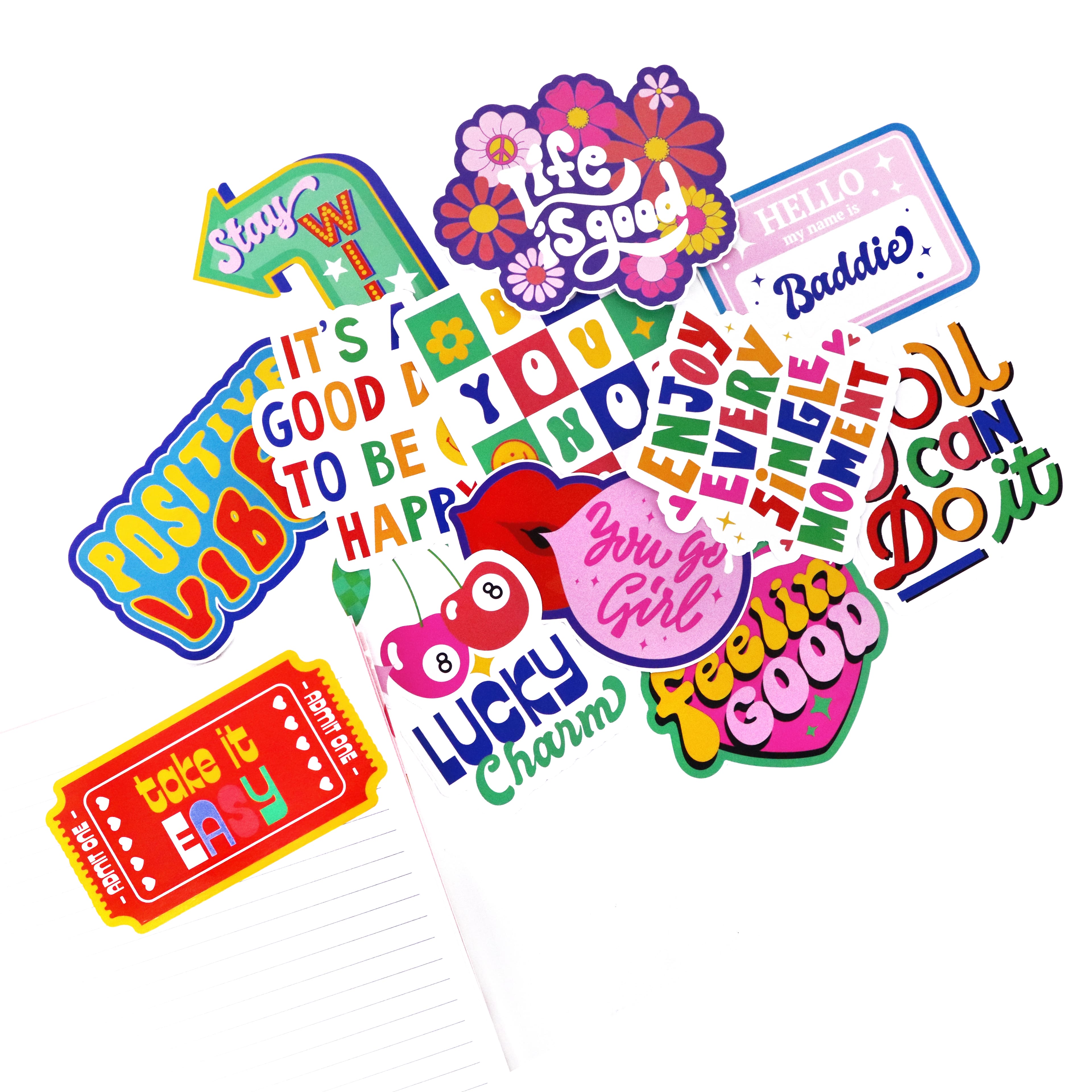 Retro Sentiments Vinyl Die Cut Stickers by Recollections™