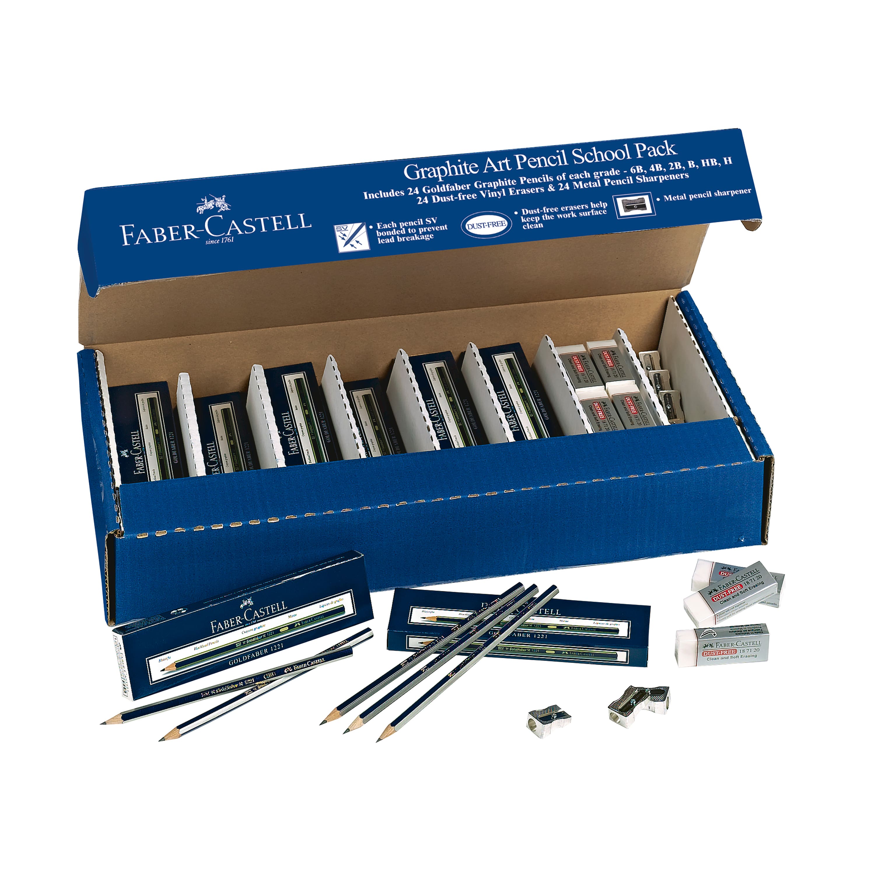 Faber-Castell Graphite Art Pencil School Pack Set