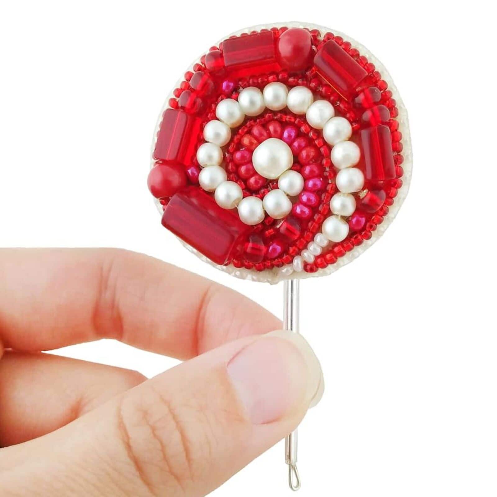 Crystal Art Beadwork Kit For Creating Broоch Lollipop
