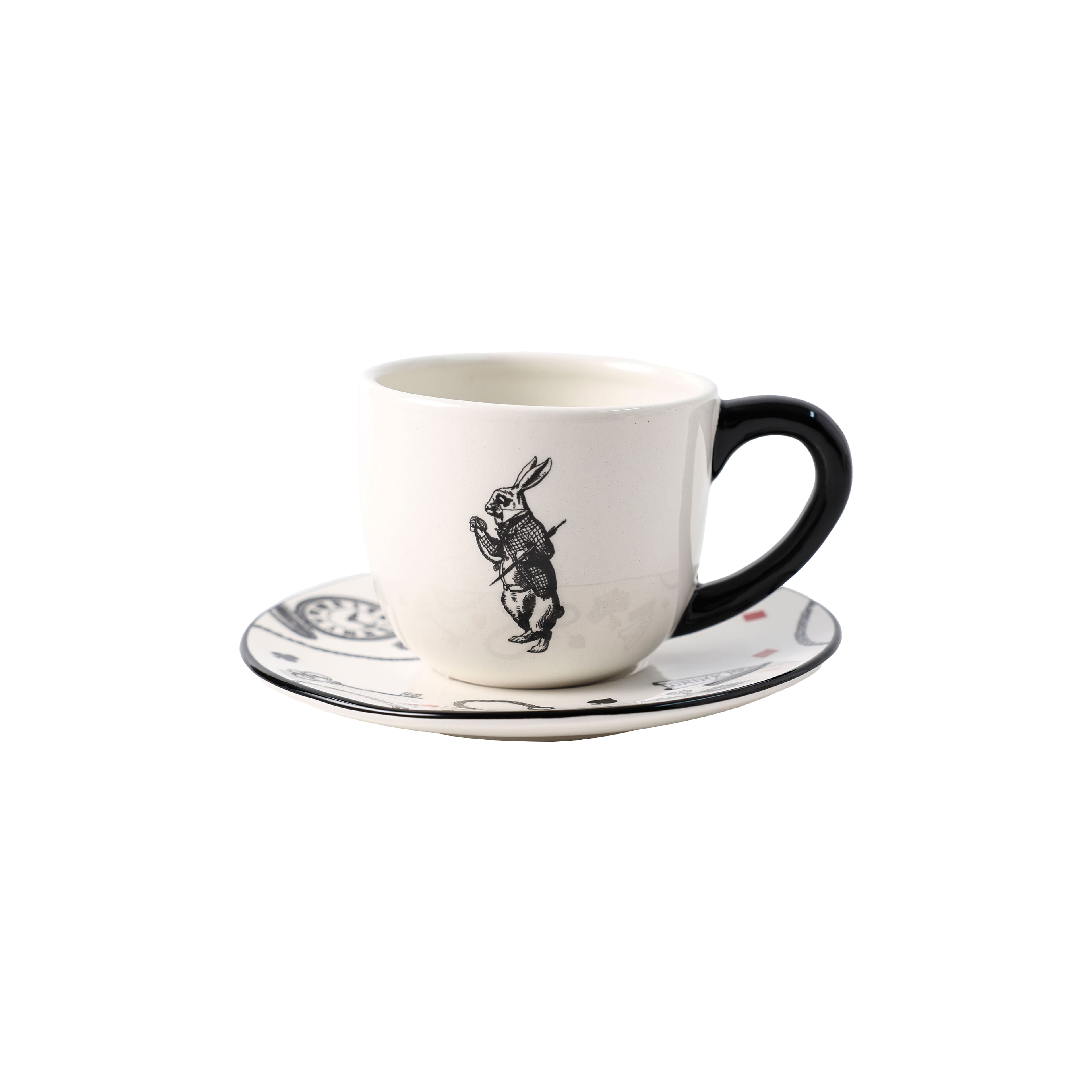 White Rabbit Ceramic Cup & Saucer Set by Ashland®