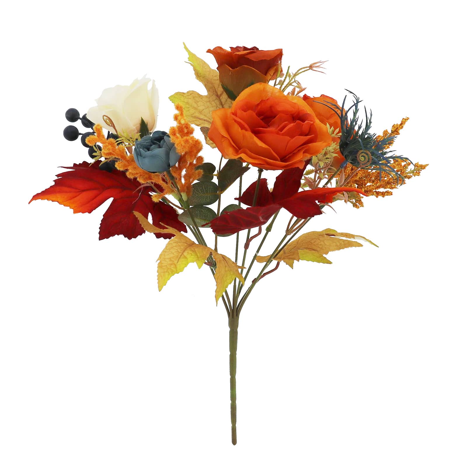 14&#x22; Orange Mixed Rose, Ranunculus &#x26; Berry Bush by Ashland&#xAE;