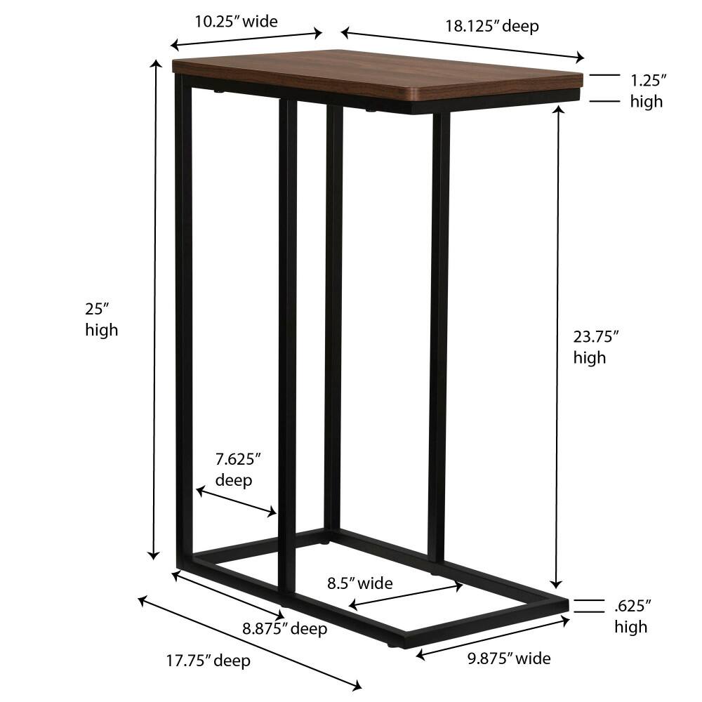 Household Essentials 25" Jamestown C-Shaped End Table