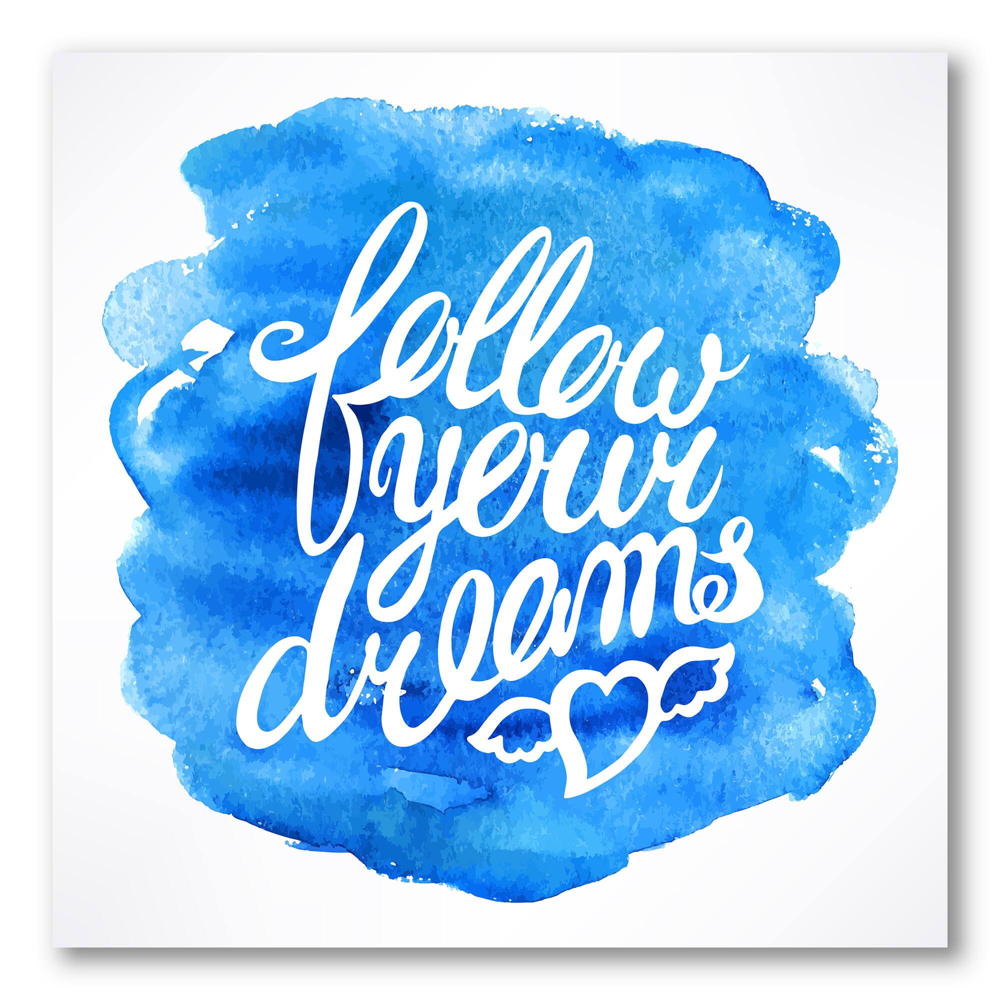 Designart - Follow Your Dreams I - Modern Canvas Wall Art Print