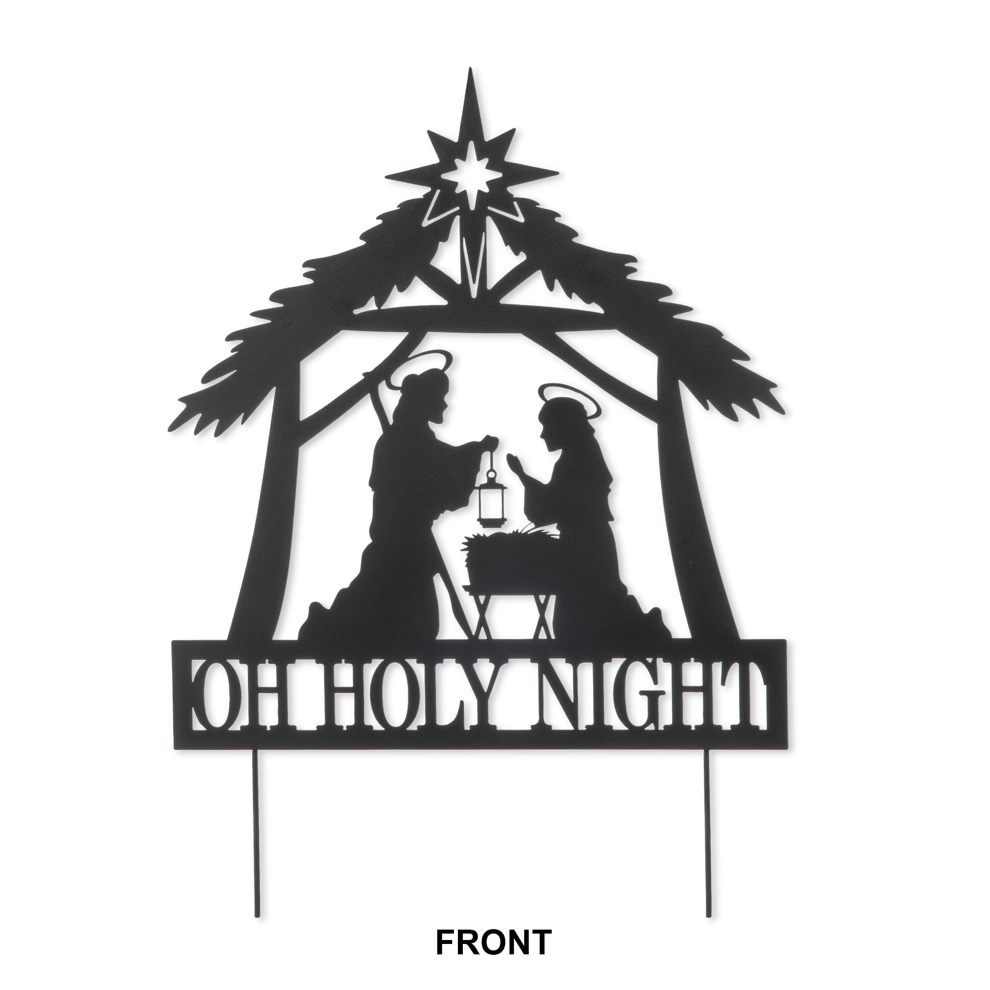 Glitzhome® 2.5ft. Metal Nativity Silhouette Yard Stake
