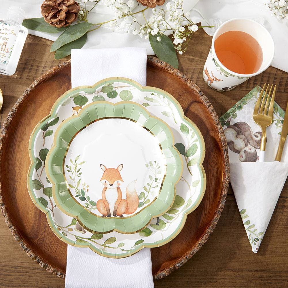 Kate Aspen® 7" Woodland Baby Premium Paper Plates, 64ct.