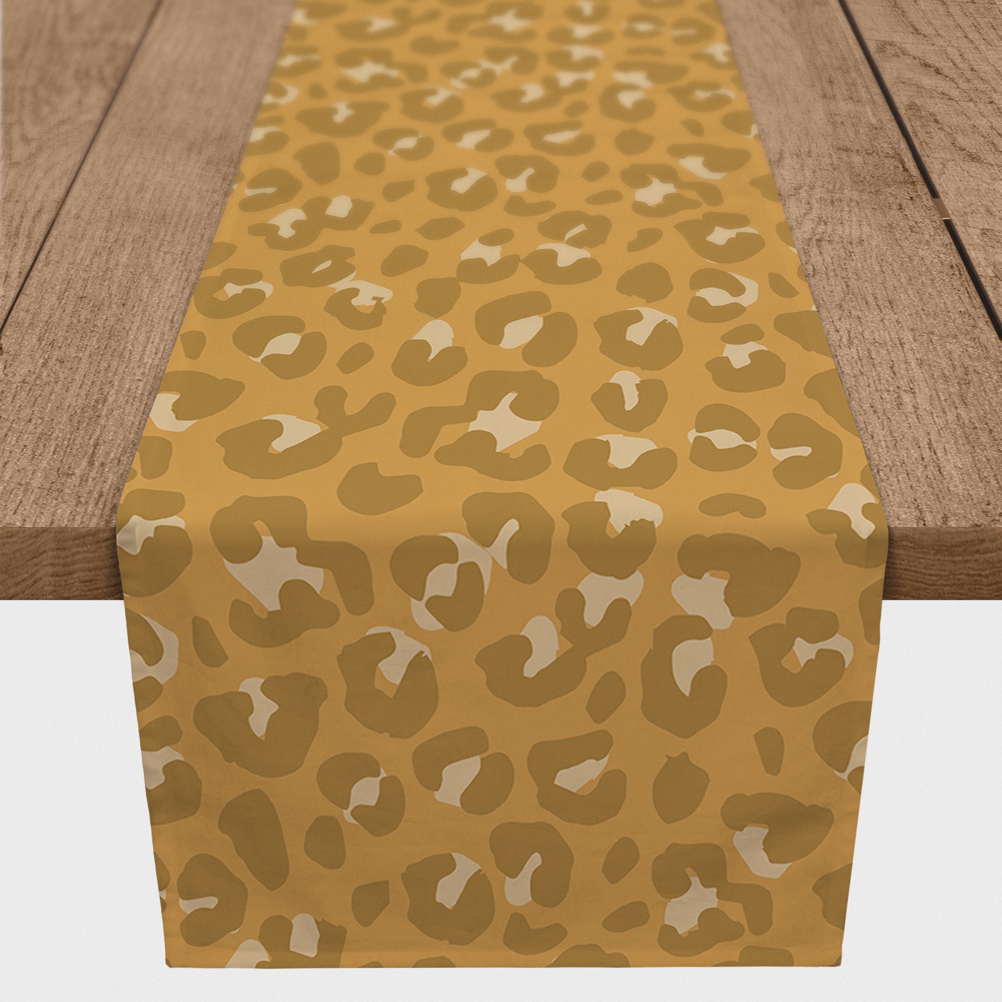 90&#x22; Leopard Cotton Twill Runner
