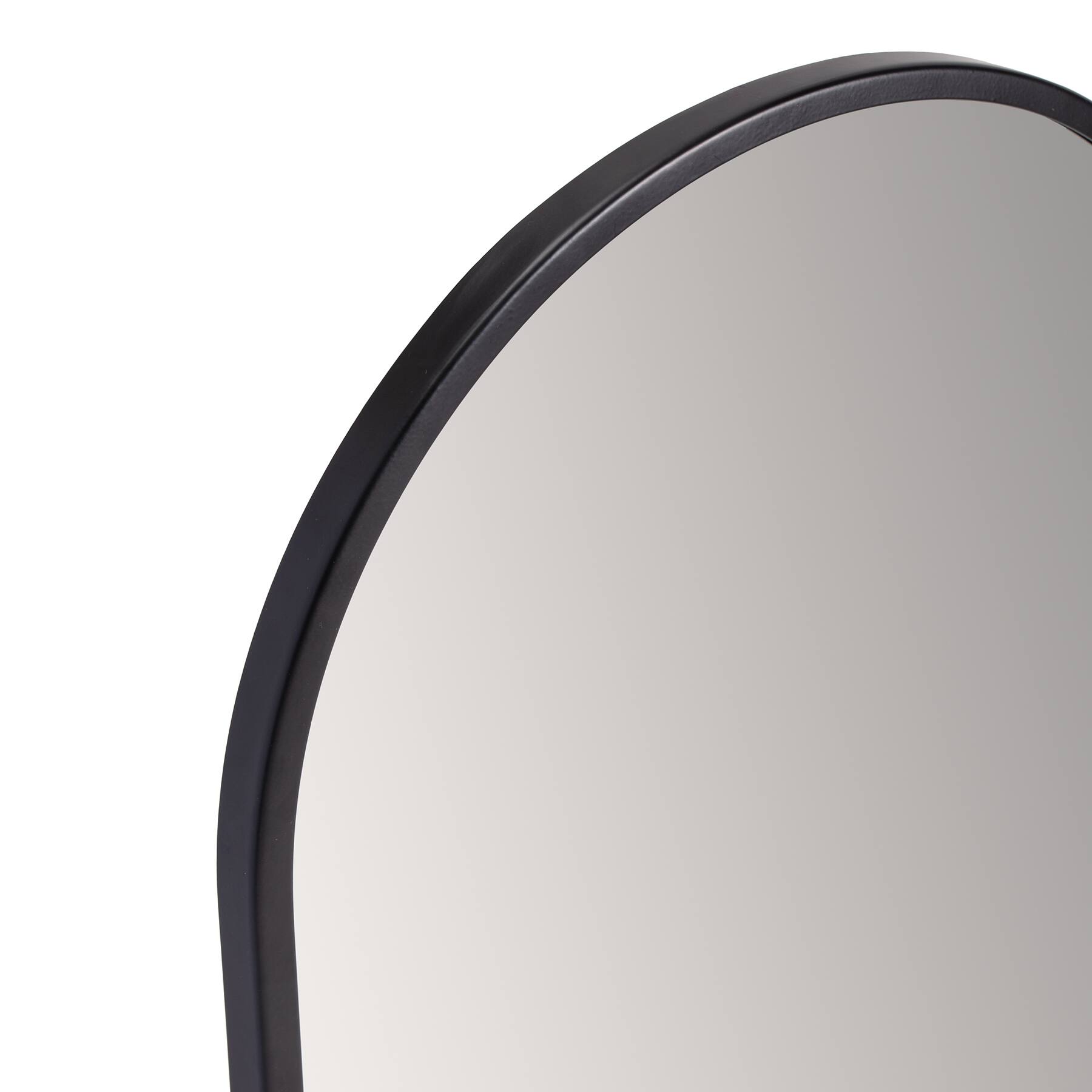 Habitat Pluto 28&#x22; Black Oval Wall Mirror