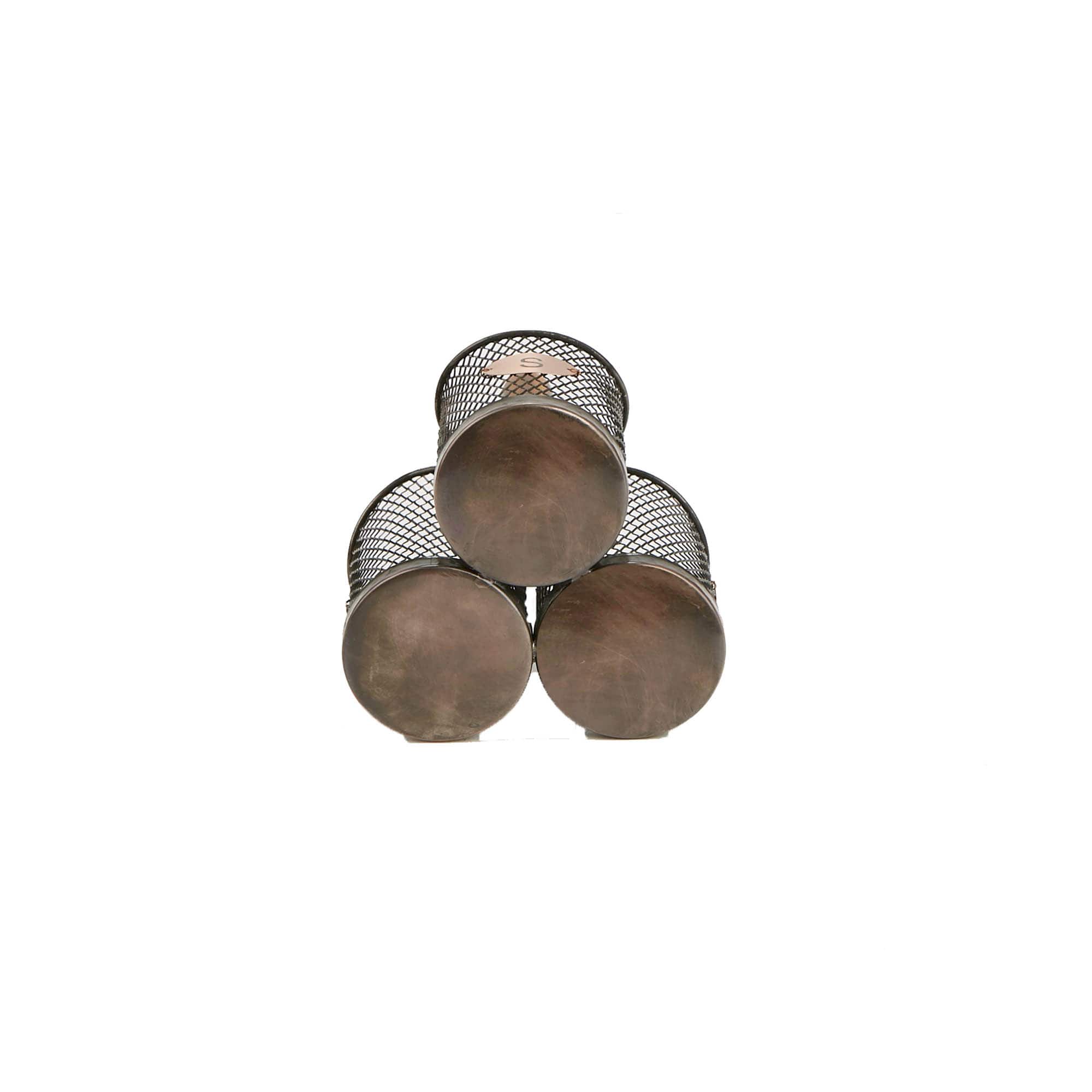 Mind Reader Black 3-Round-Compartment Utensil Caddy Flatware Organizer