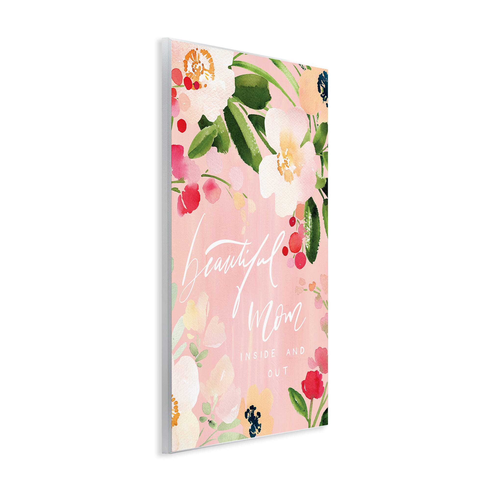 Stupell Industries Beautiful Mom Floral Mother's Day Wall Plaque Art