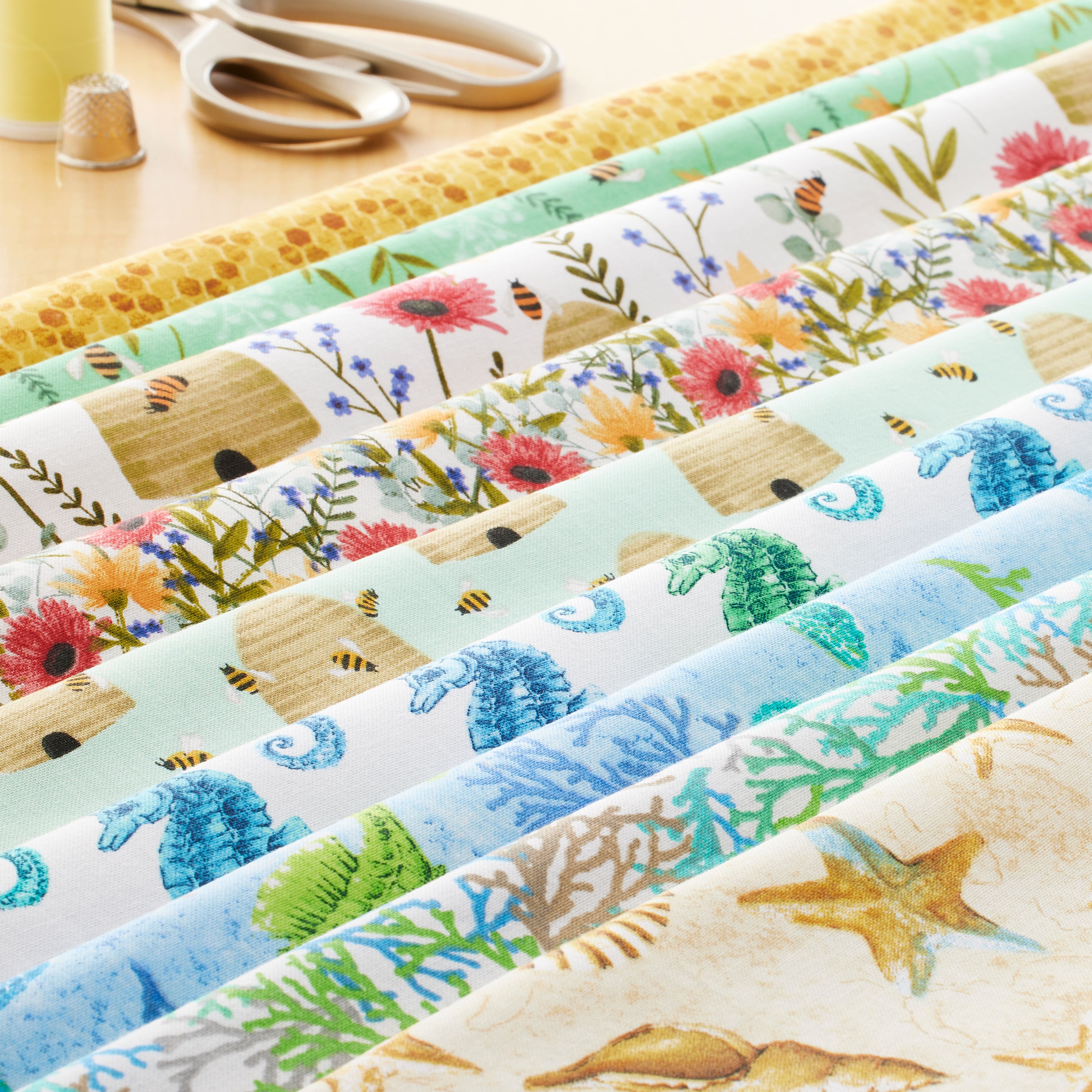 Assorted Multicolour Fabric by Loops & Threads™