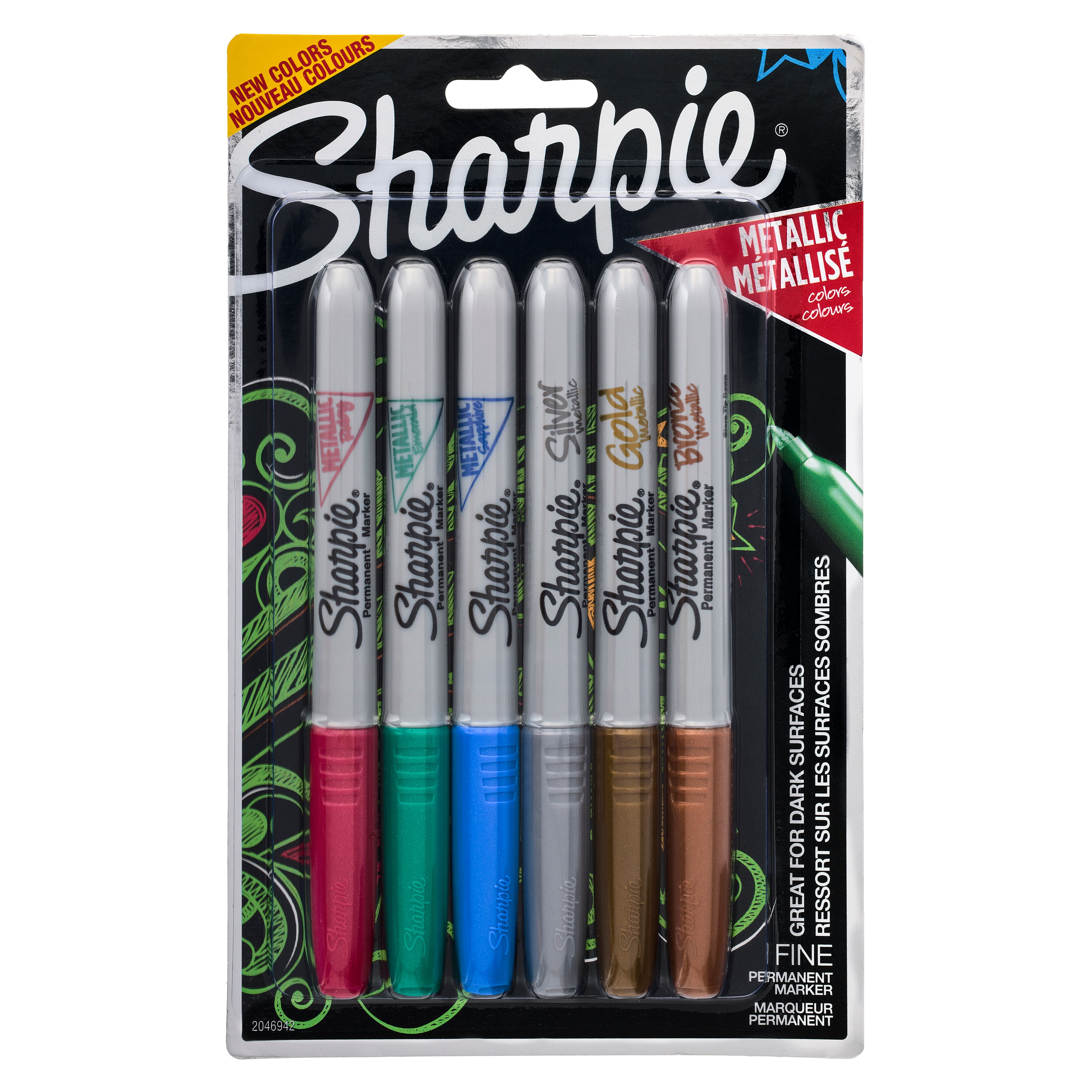 6 Packs: 6 ct. (36 total) Sharpie&#xAE; Fine Point Metallic Permanent Markers
