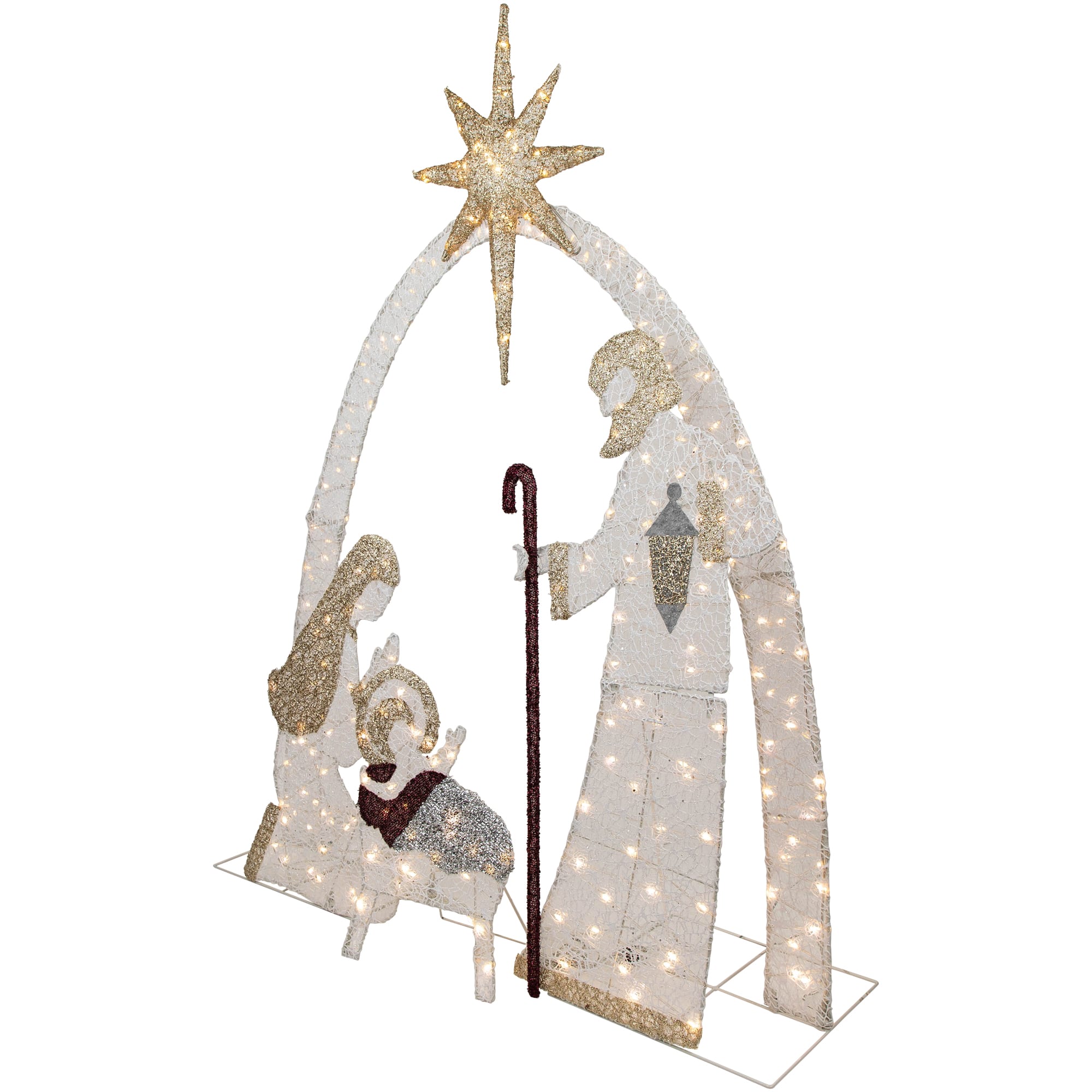 7ft. LED Lighted Holy Family Nativity Scene Outdoor Christmas Decoration