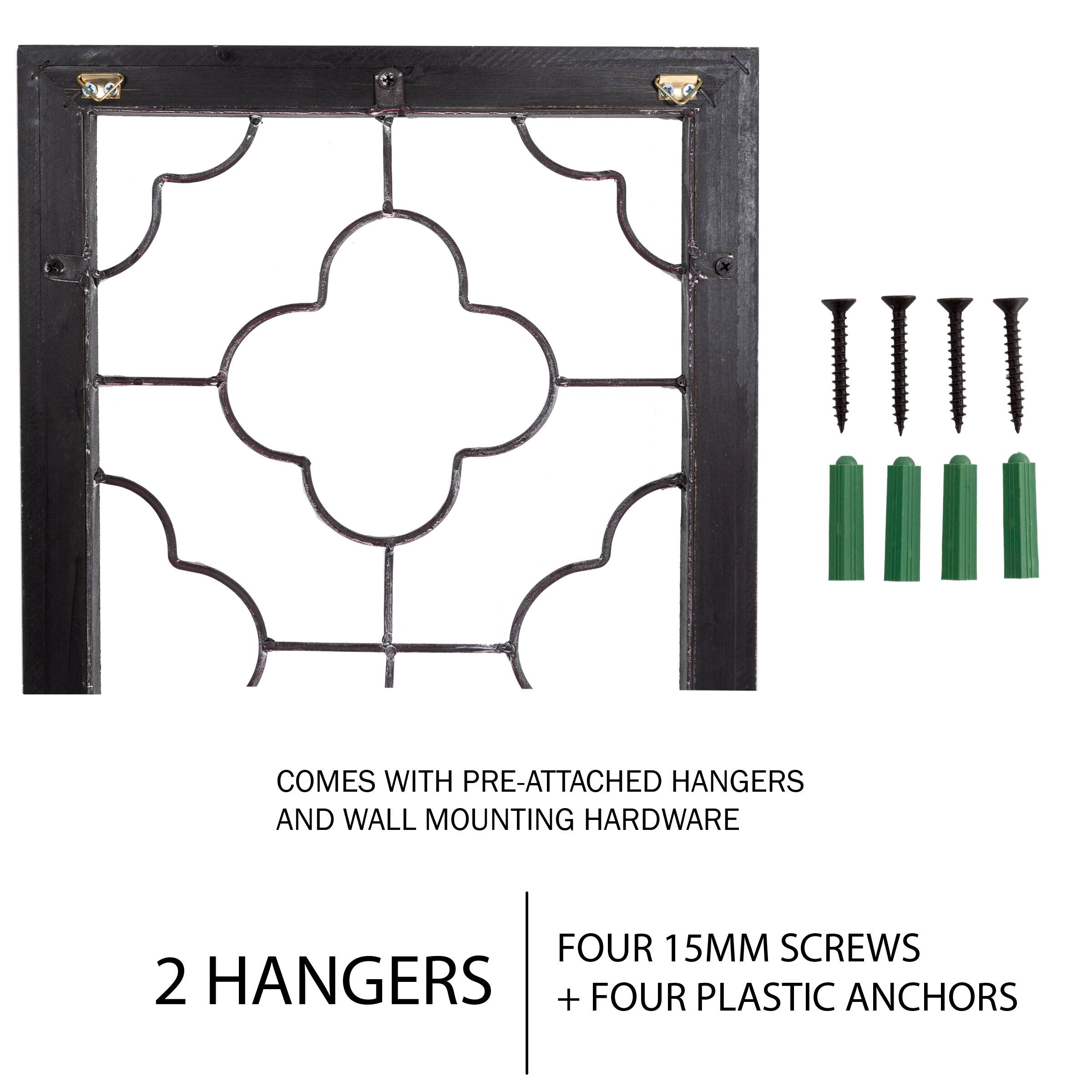 Hastings Home 31&#x22; Metal &#x26; Wood Clover Wall Panel