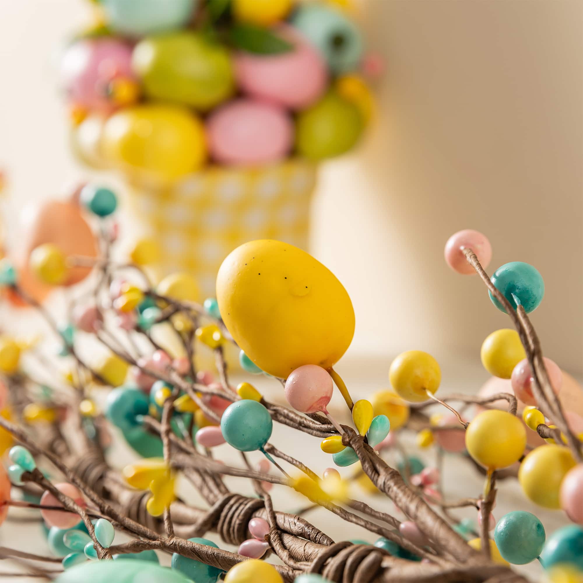 Glitzhome® 6ft Easter Egg & Berries Garland