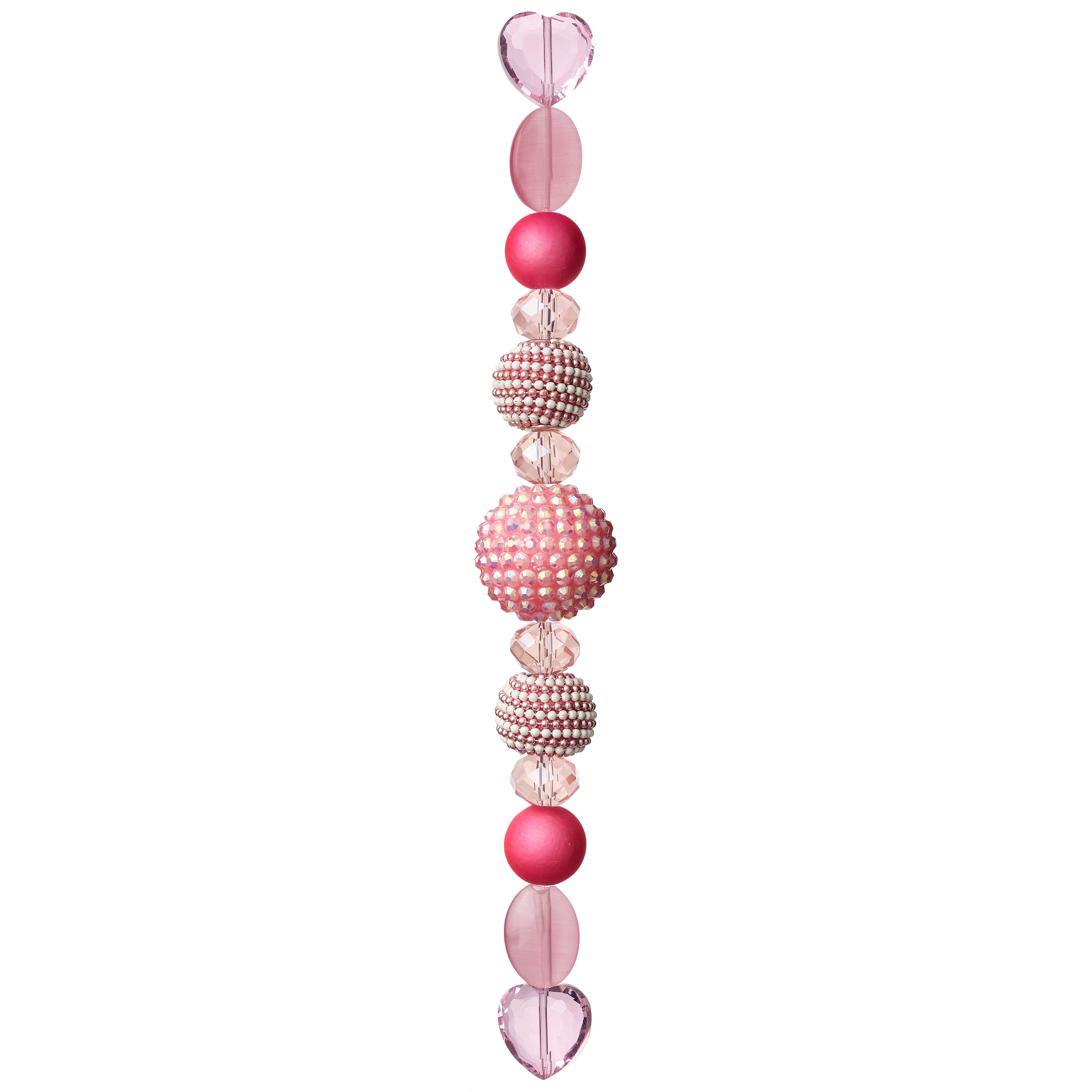 12 Packs: 13 ct. (156 total) Pink Glass &#x26; Resin Mixed Beads by Bead Landing&#x2122;