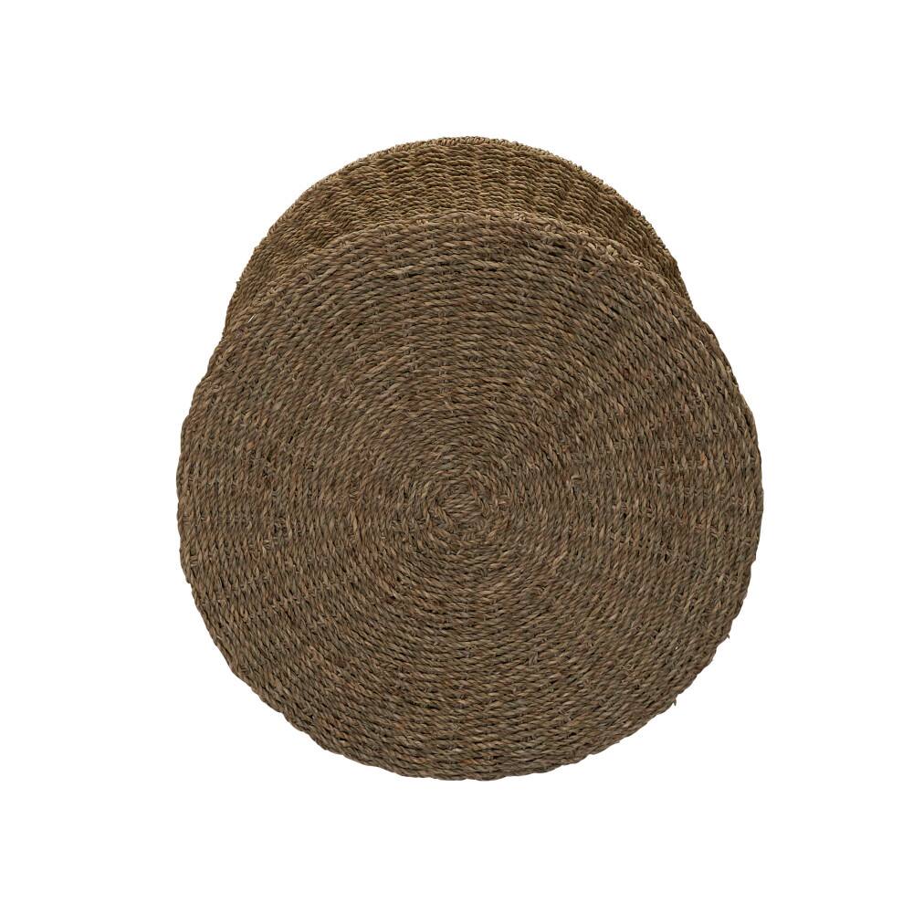 Household Essentials 21&#x22; Woven Seagrass Hourglass End Table