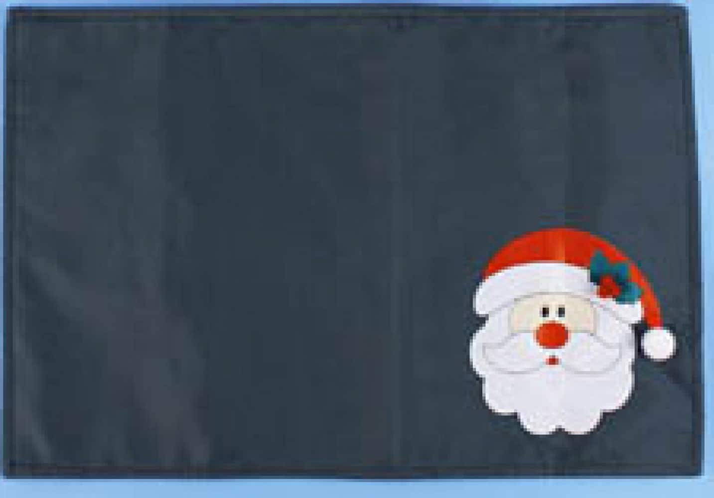 Santa Claus Pouch with Christmas Place Mats - 18" - Set of 4