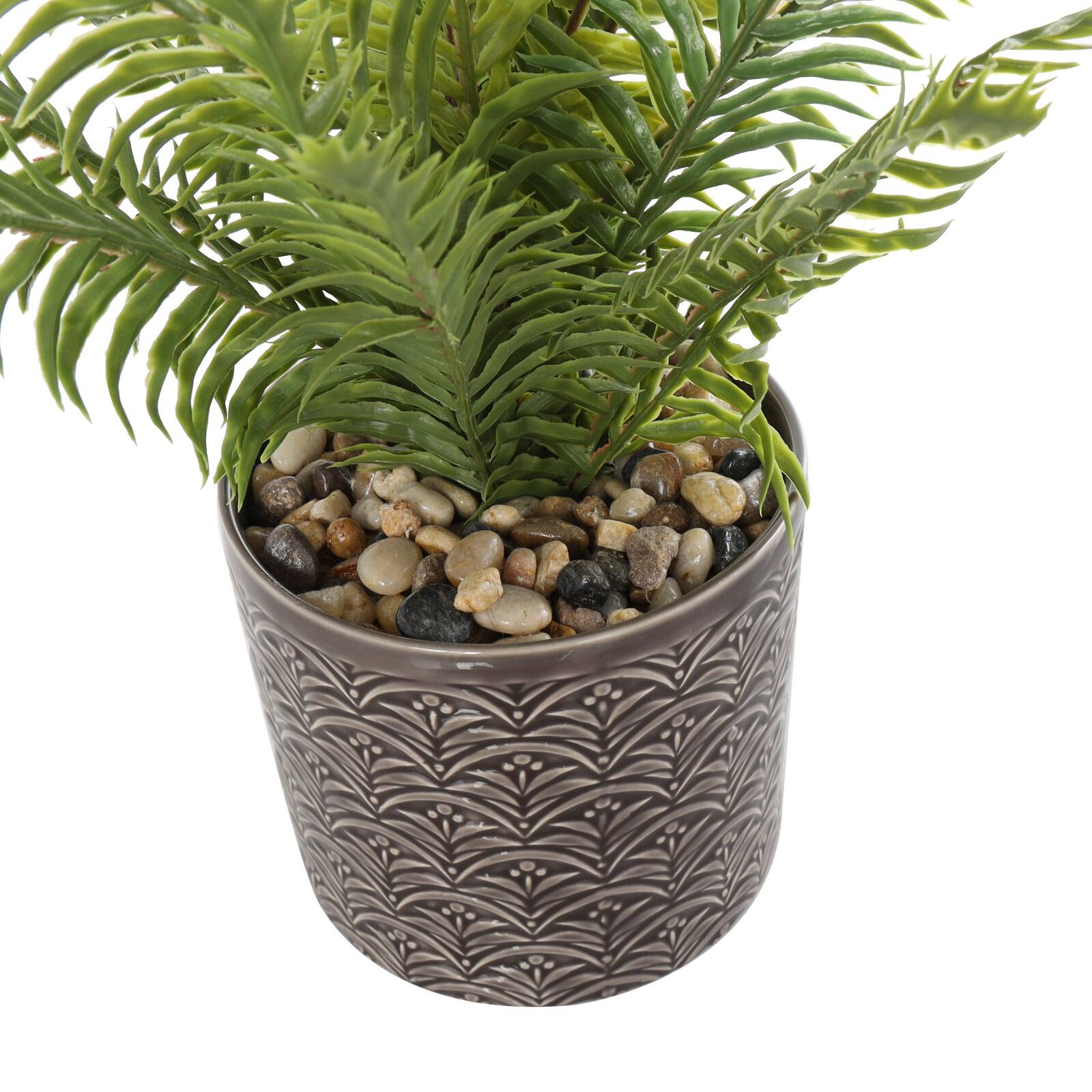 16&#x22; Green Foliage Artificial Plant in Decorative Pot