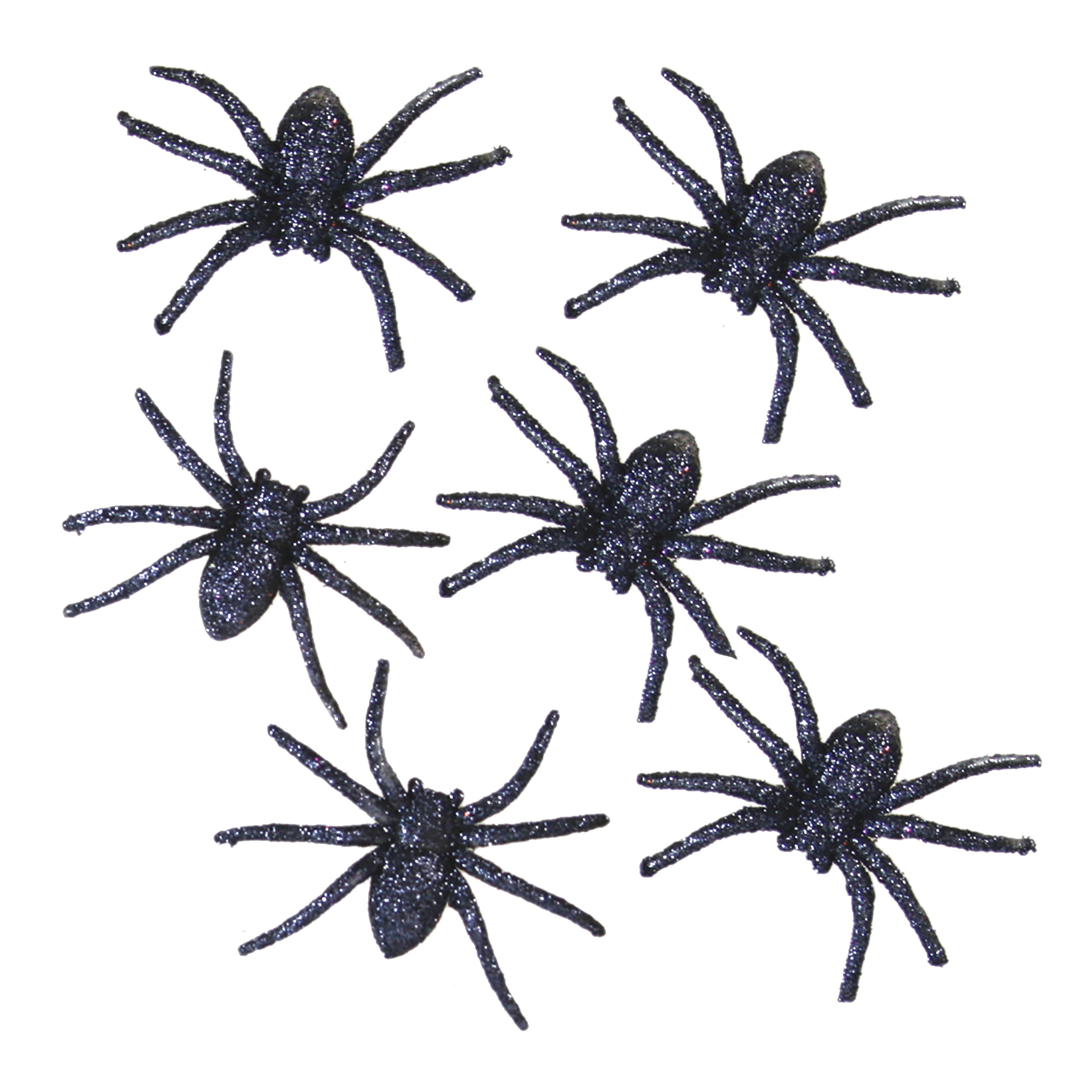 3&#x22; Black Glitter Spiders, 12ct. by Ashland&#xAE;