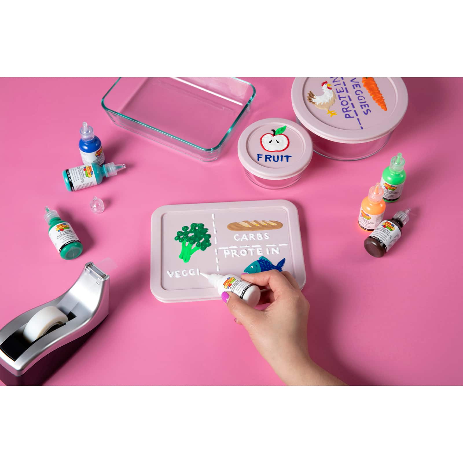12 Pack: Scribbles&#xAE; Glitter 3D Fabric Paint