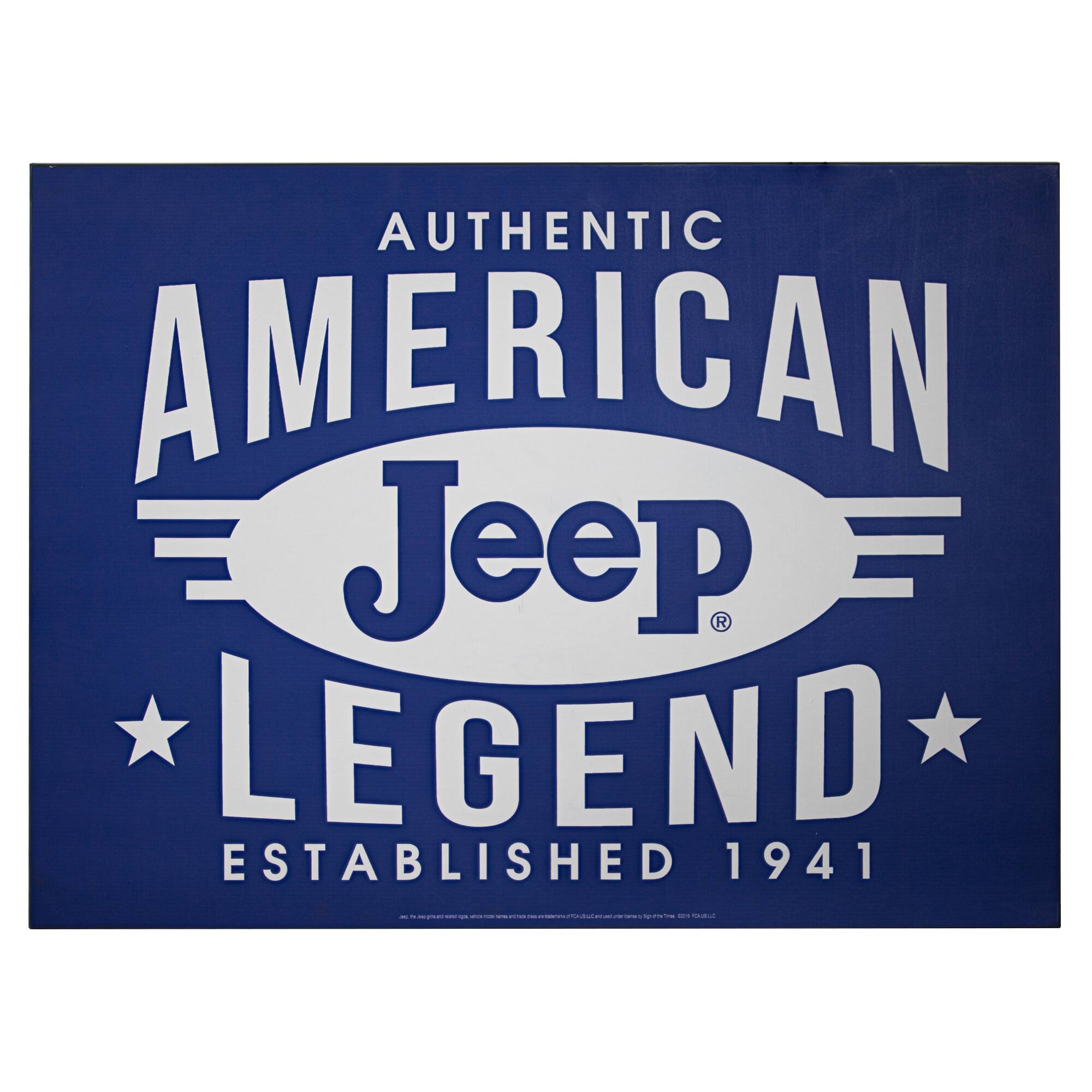 American Art D&#xE9;cor&#x2122; 41&#x22; Oversized Jeep&#xAE; American Legend Metal Sign