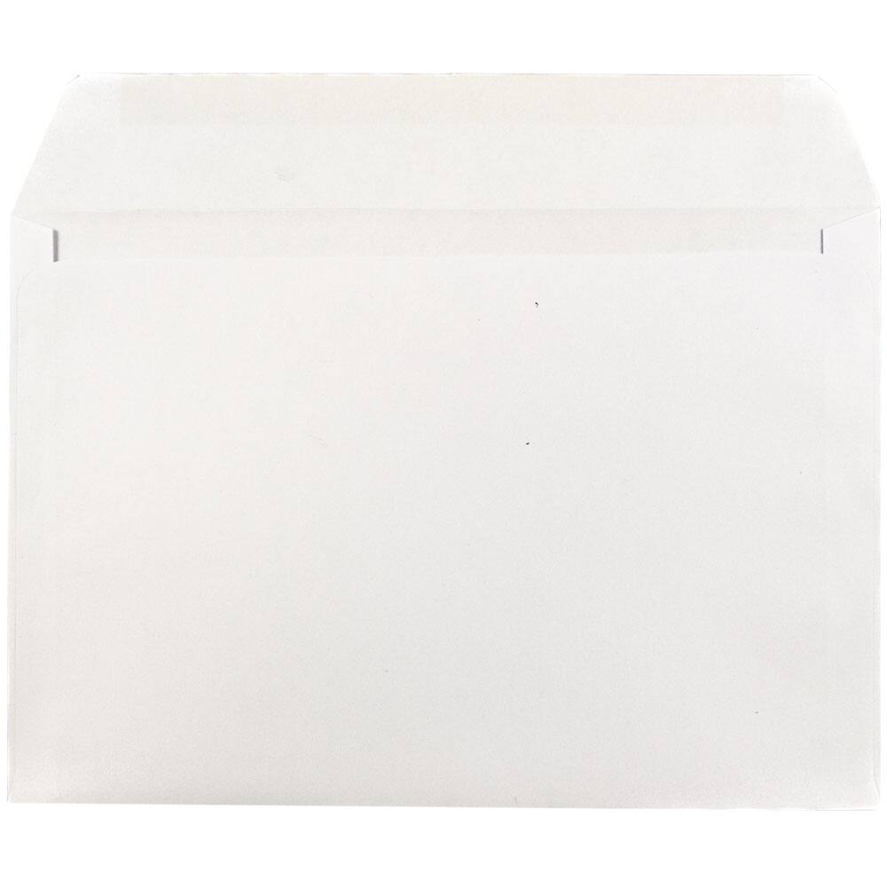 JAM Paper 7.5" x 10.5" White Booklet Commercial Envelopes, 50ct.