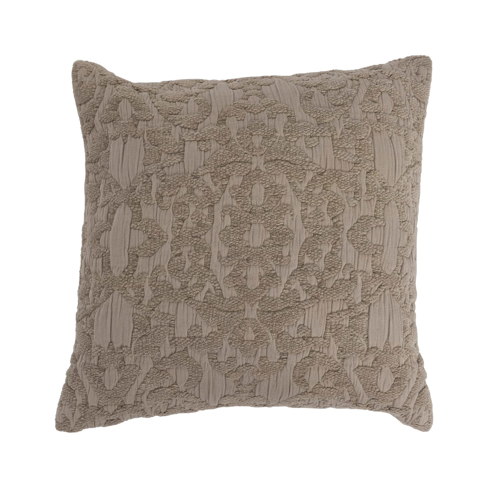 Taupe Chenille Jacquard Pillow Michaels