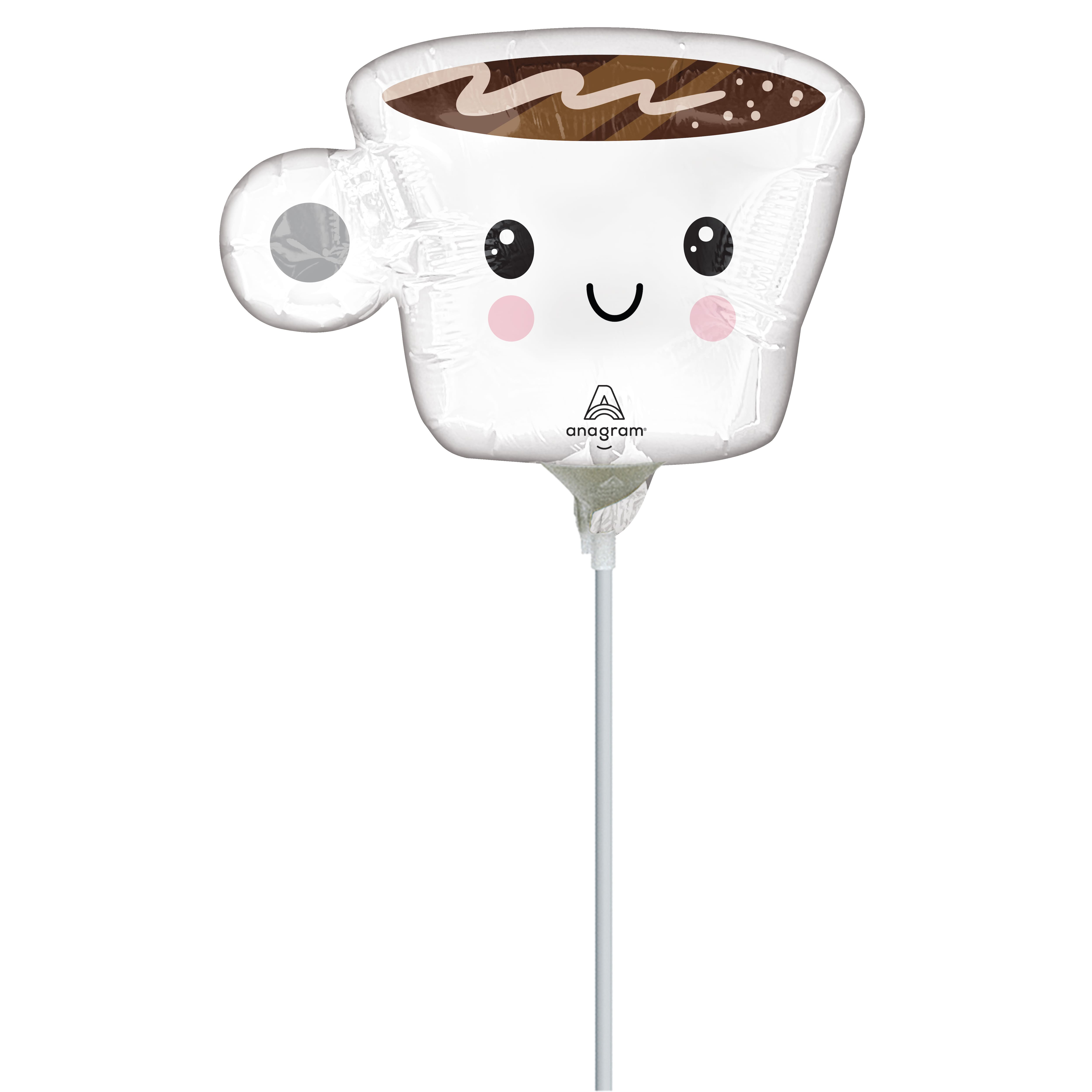 14&#x22; Sippy Friends Espresso Cup Foil Stick Balloon