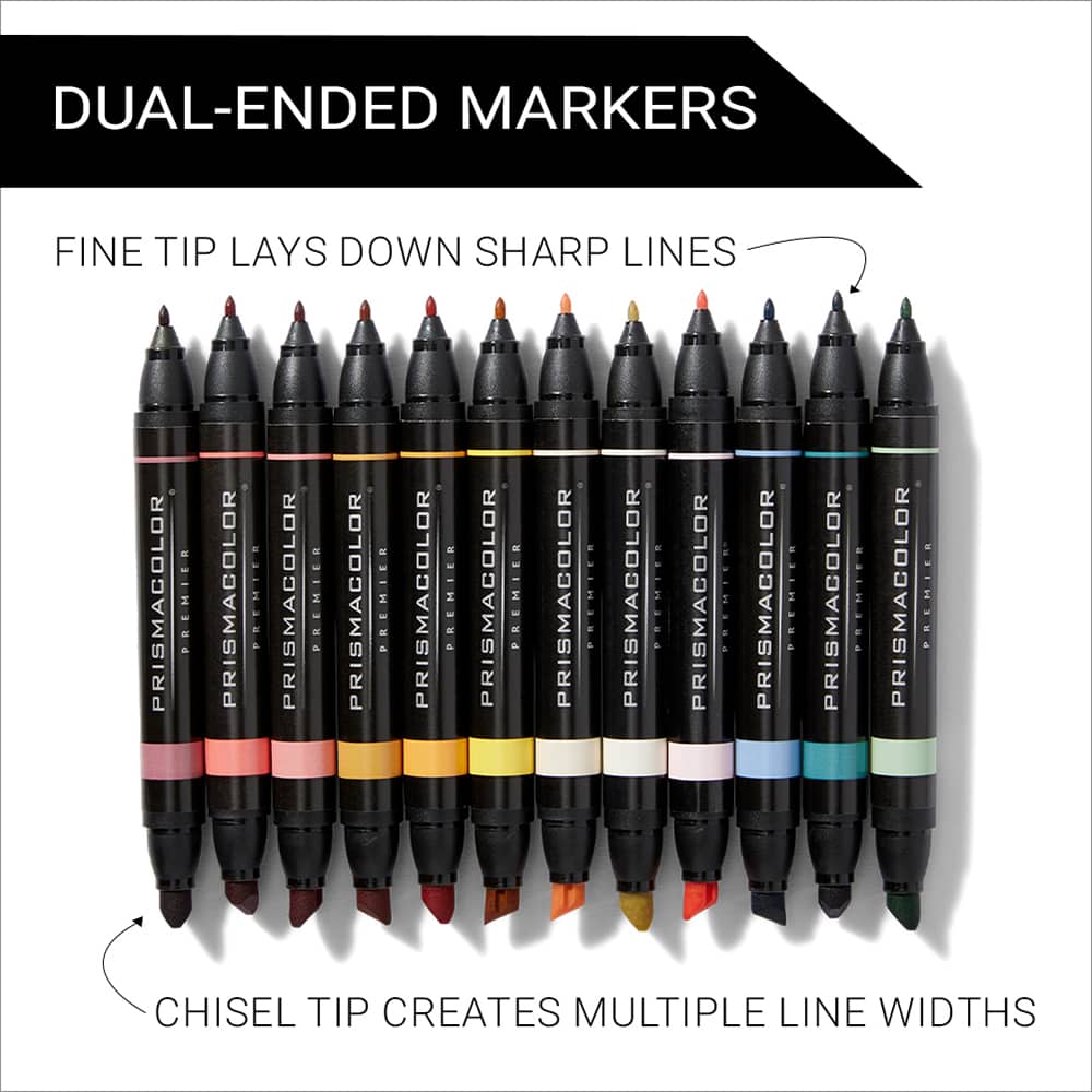 Prismacolor&#xAE; Premier&#xAE; Mid Tone Dual-Ended Art Markers, 12ct.