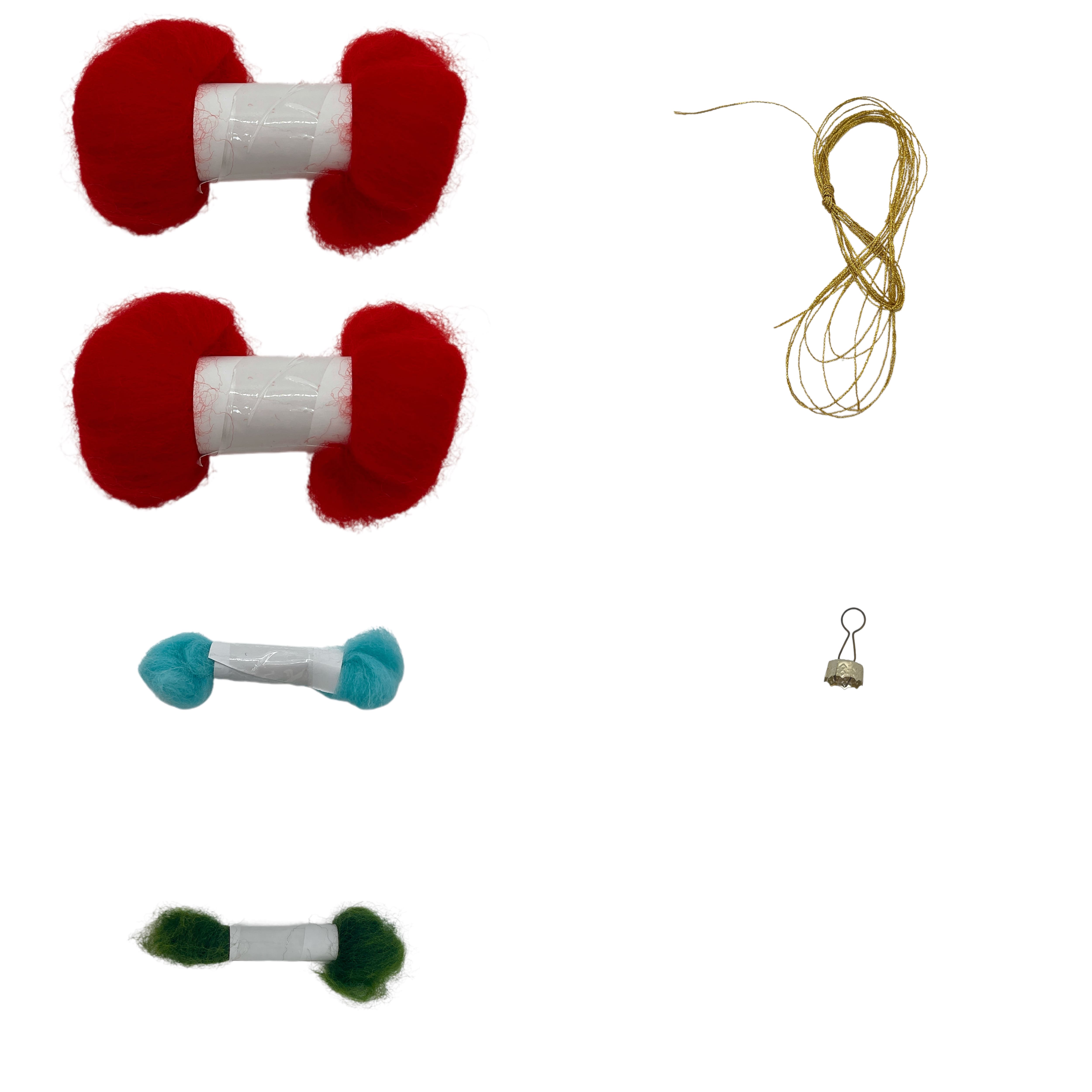 Christmas Peppermint Plaid Ball Ornament Felting Kit by Loops &#x26; Threads&#xAE;