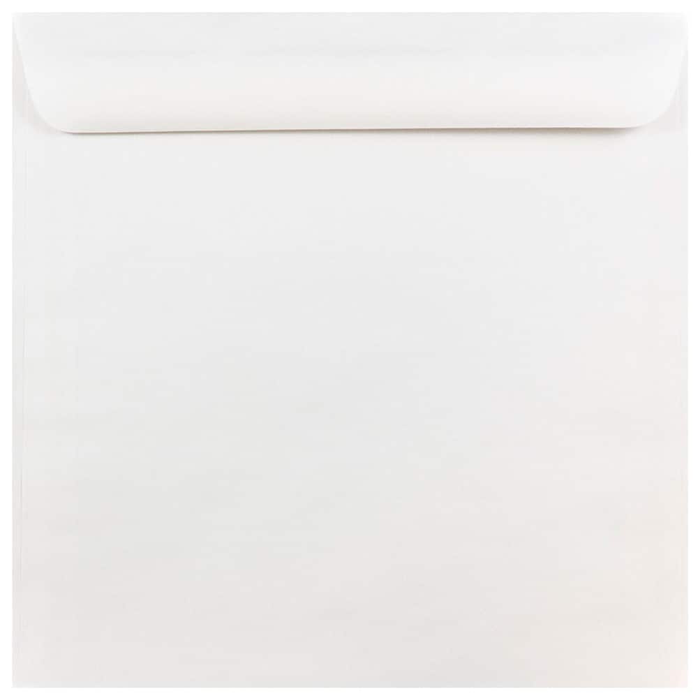 JAM Paper 10" x 10" Large White Square Invitation Envelopes