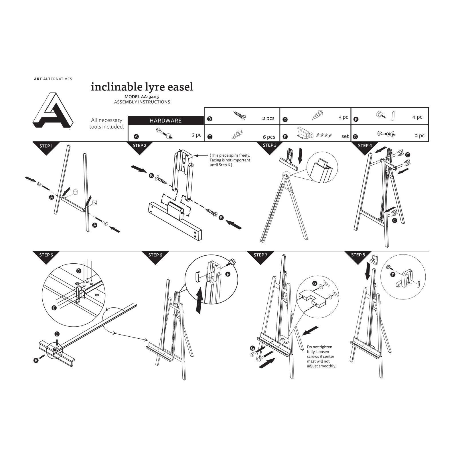 Art Alternatives Inclinable Lyre Easel Michaels