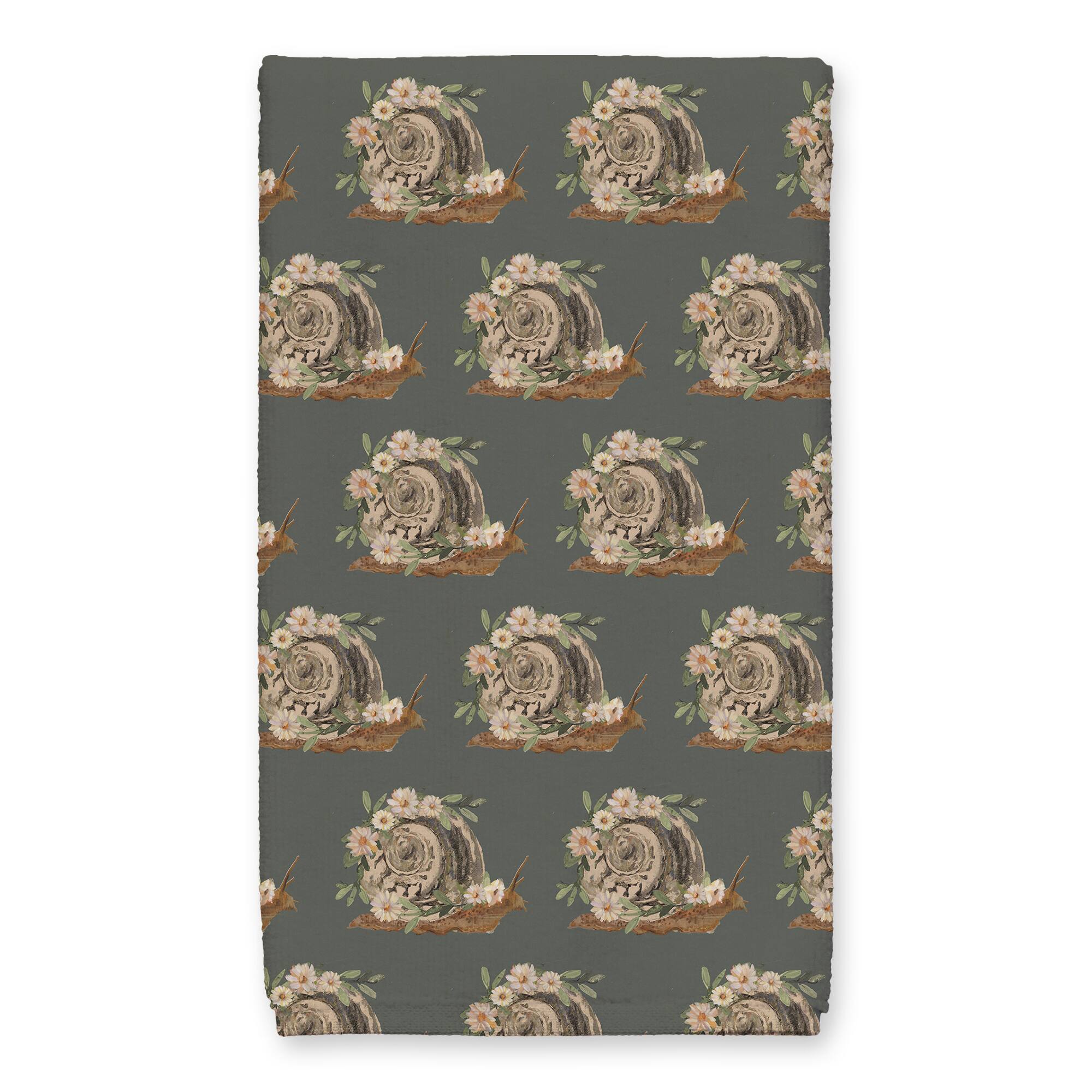 Moody Boho Floral Snail 16" x 25" Towel Set