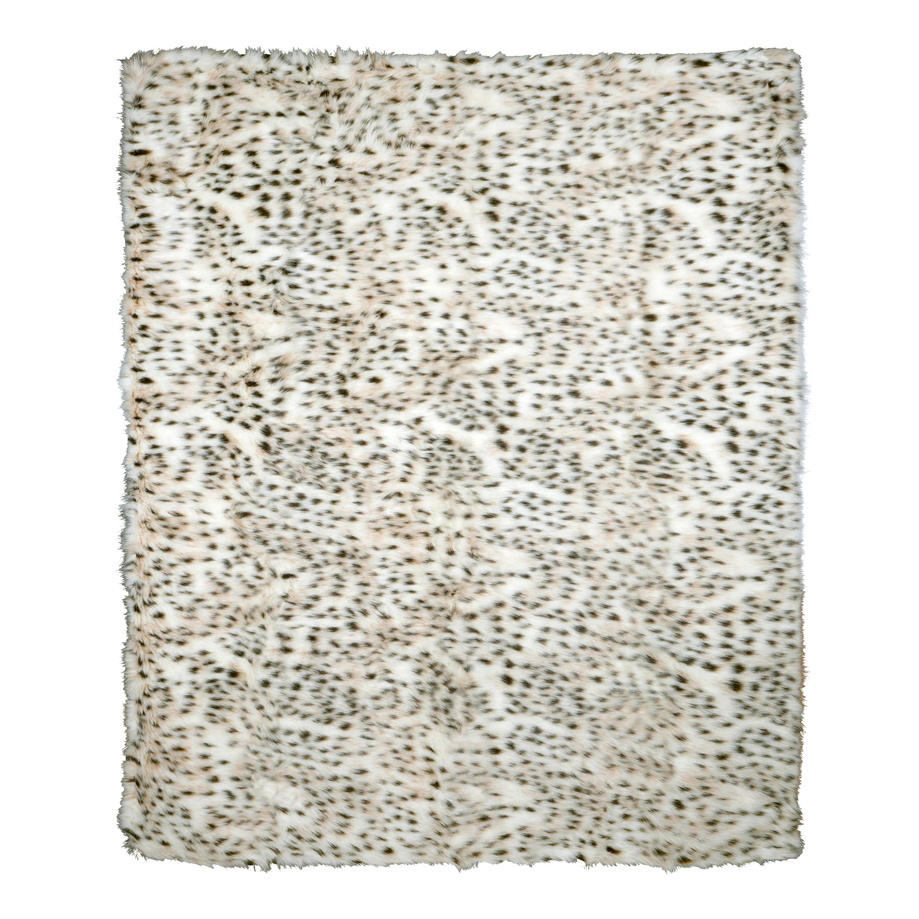 60" Snow Leopard Faux Fur Throw Blanket