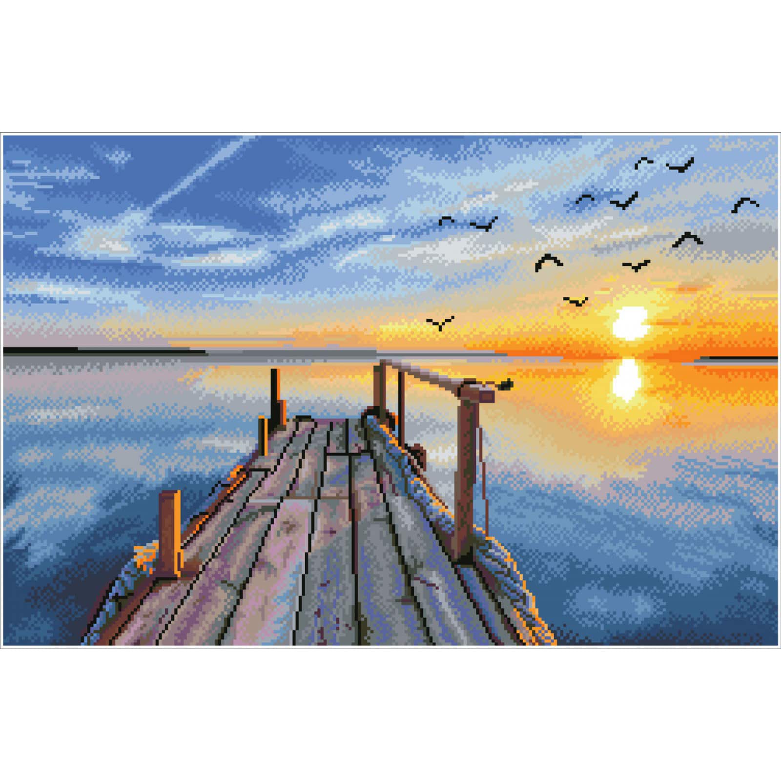 Diamond Dotz® Sunset Jetty Diamond Painting Artwork Kit
