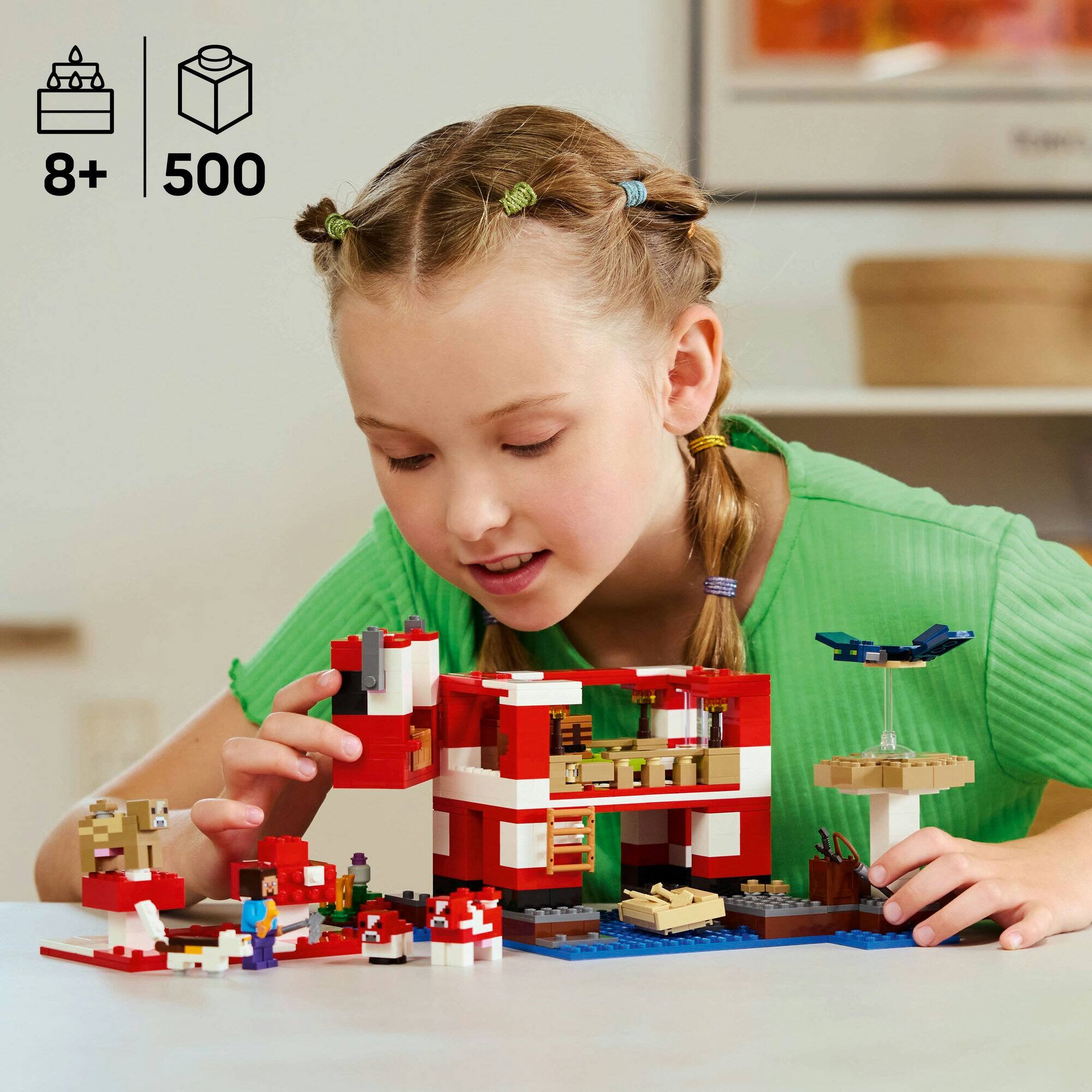 LEGO&#xAE; Minecraft&#xAE; The Mooshroom House Island Gamer Kit Toy for Kids 21270