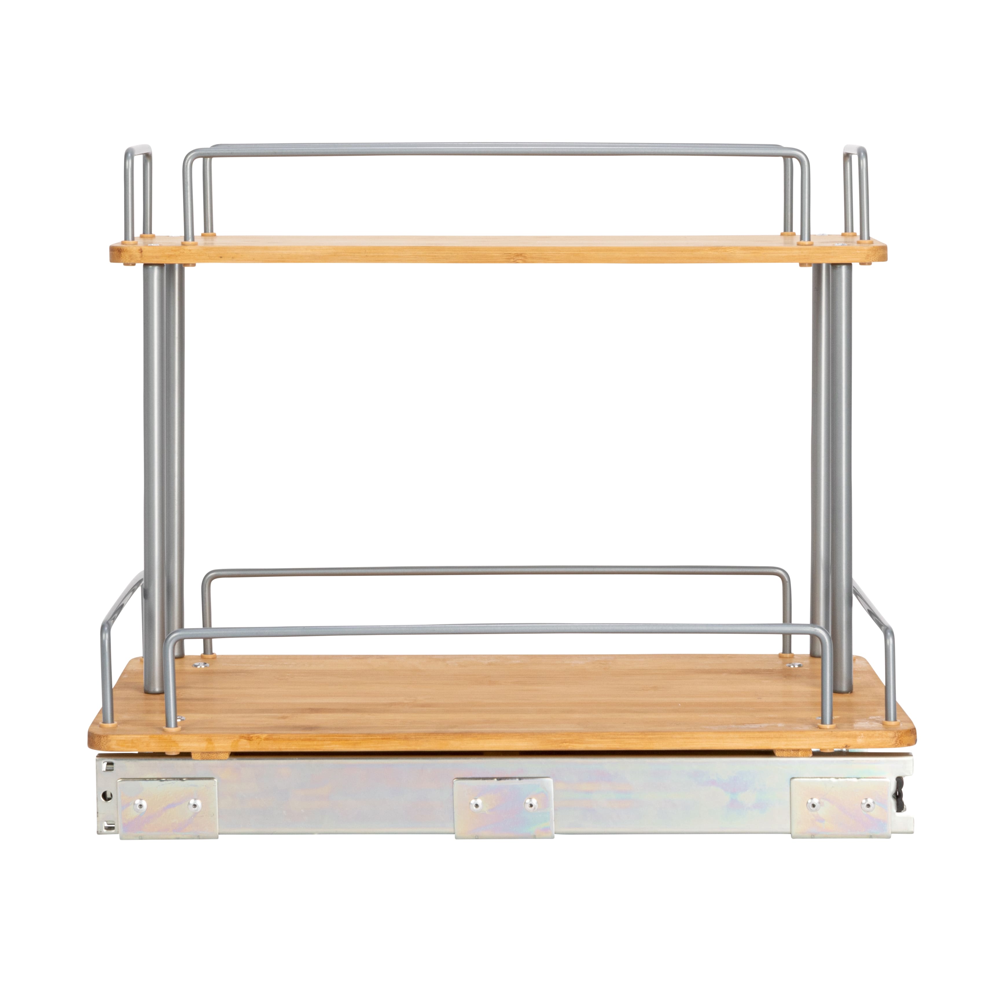 Household Essentials Glidez Wood 2-Tier Cabinet Organizer